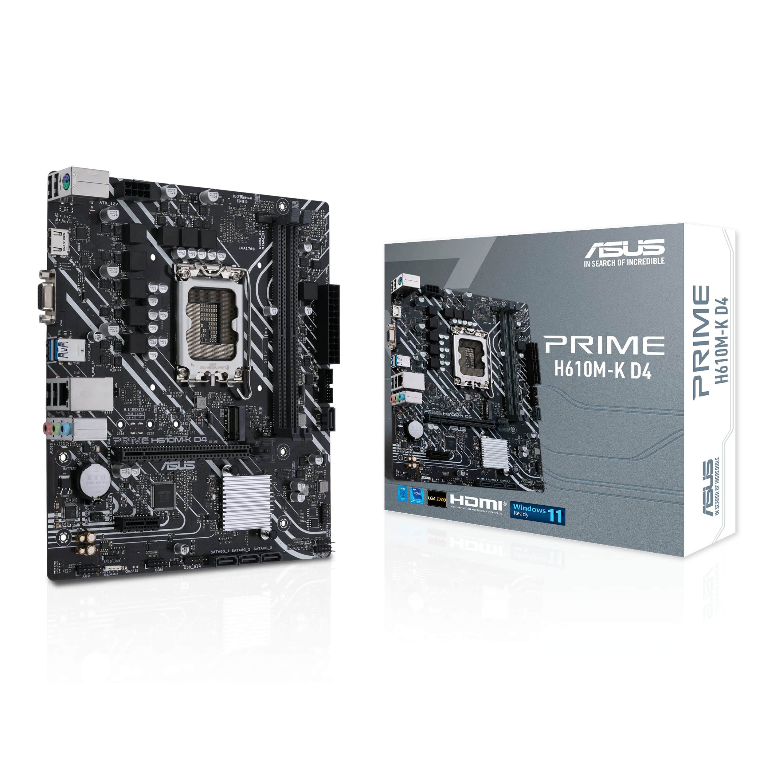 Asus Prime H610M K D4 Intel Lga 1700 Micro Atx Ddr4 Motherboard