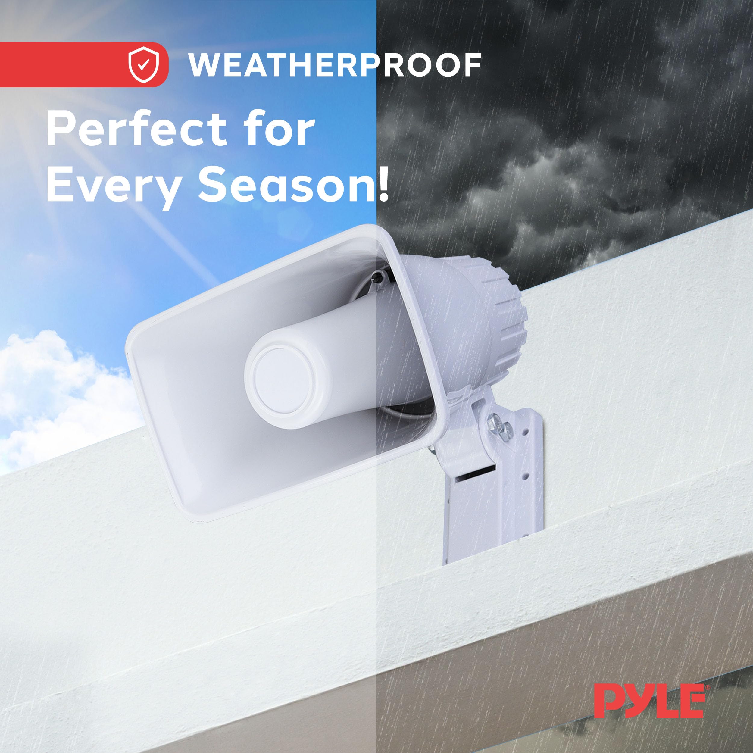 Pyle Indoor / Outdoor Pa Horn Speaker - 6 Pa Speaker With 8 Ohms Impedance & 50 Watts Peak Power - Mounting Bracket & Hardware I