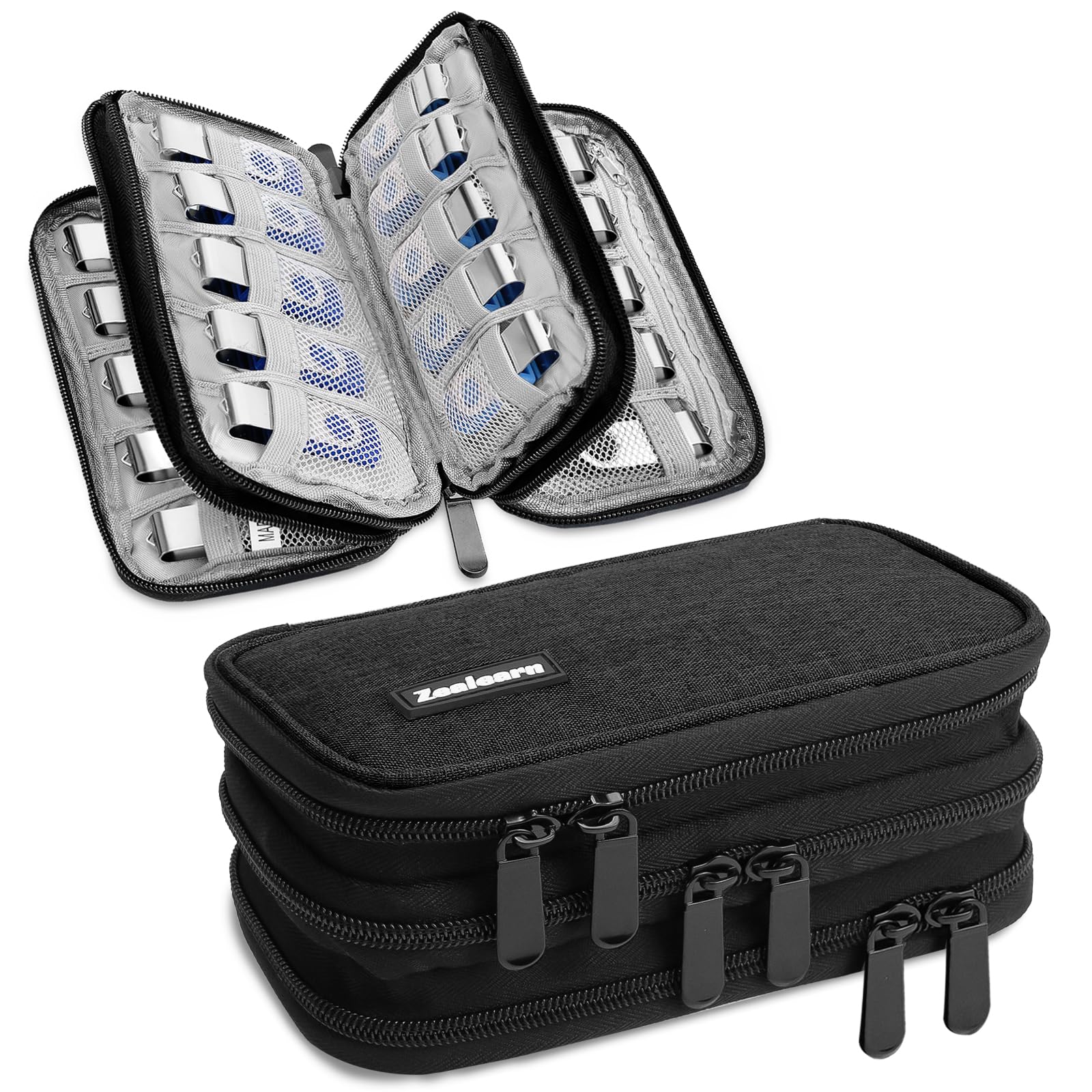 Zealearn Usb Flash Drive Case With Labels, Usb Organizer Holds 30 Pcs, Usb Case,Usb Stick Holder,Usb Storage Case,Usb Organizer,