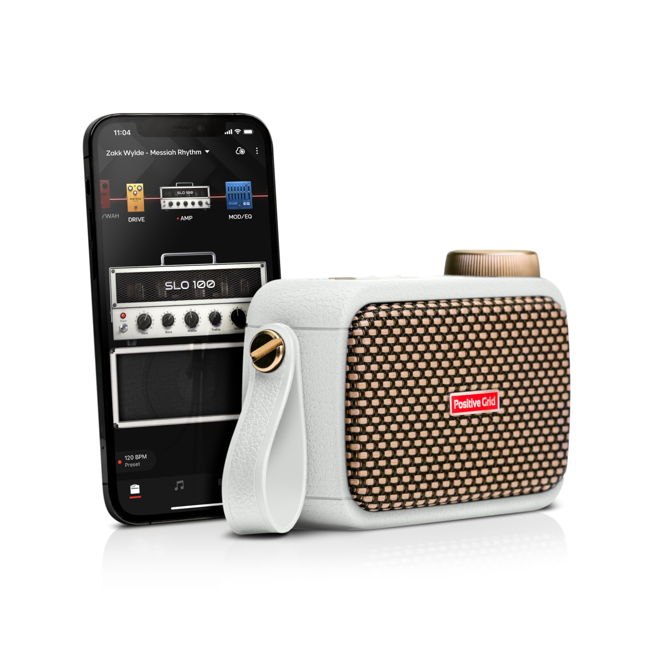 Positive Grid Spark Go 5W Ultra Portable Smart Guitar Amp, Headphone Amp & Bluetooth Speaker With Smart App For Electric Guitar,