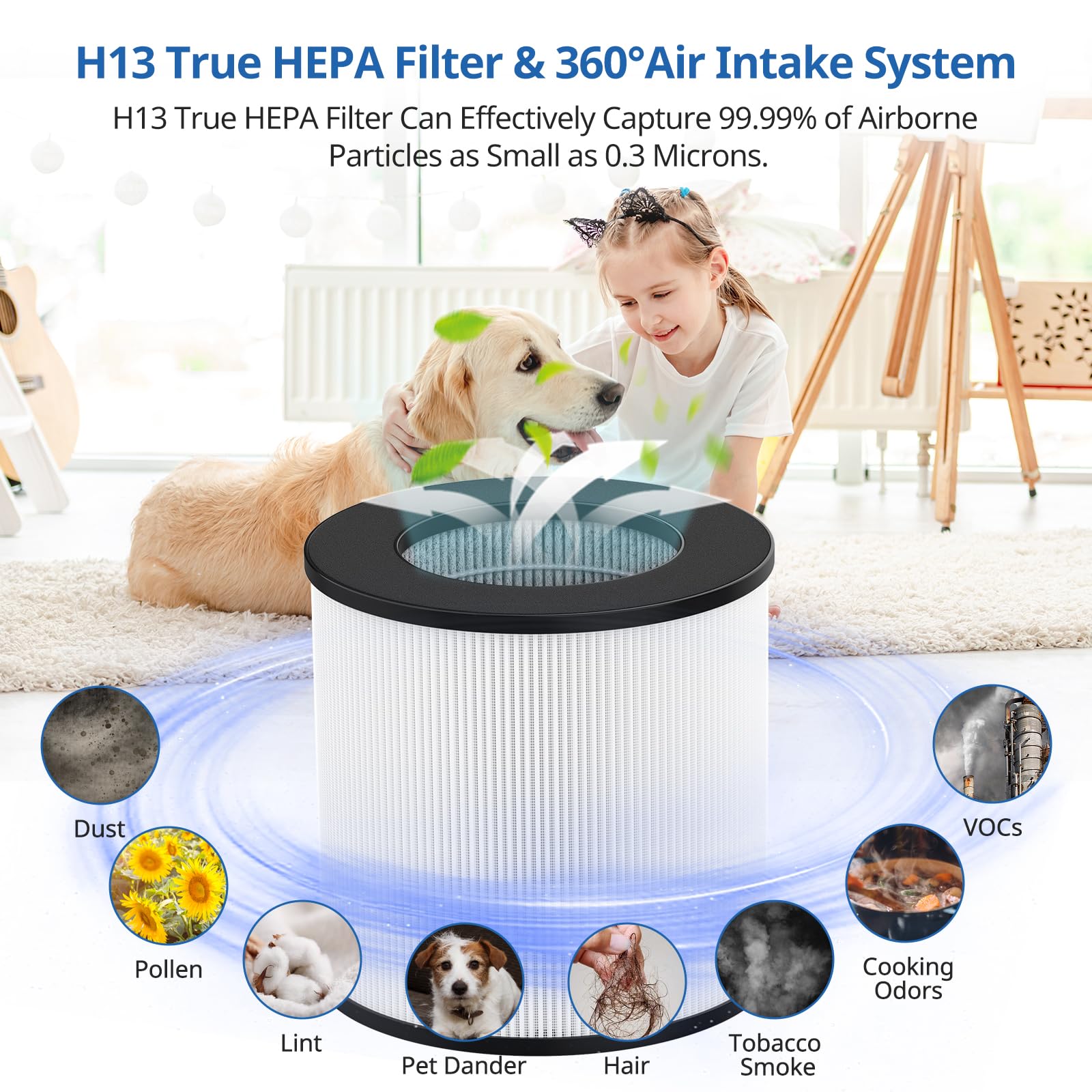 Kj150 Kj910 Sy910 Replacement Filter Compatible With Druiap Kj150, Muliap & Generic Kj910, Cwxwei Sy910 (Af3001) Air Purifier, H