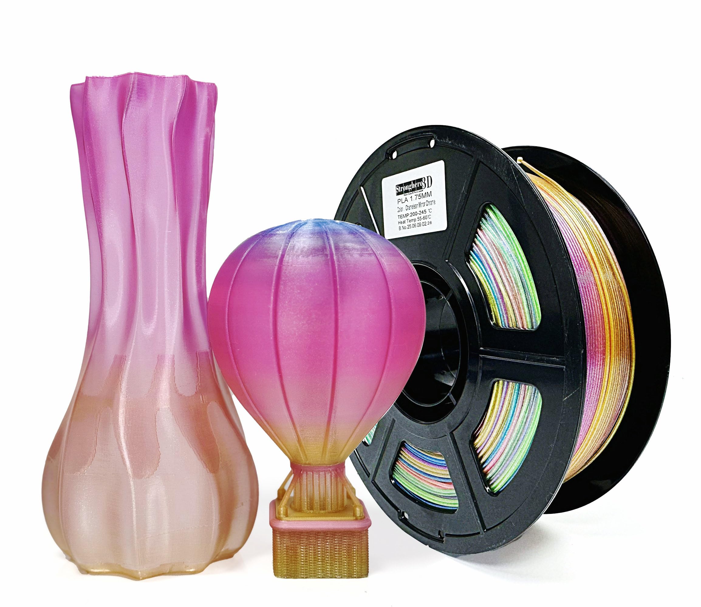 PLA 3D Printer Filament 1.75mm Fast Color Change Translucent,Sparkle Glitter,Twinkling PLA,Galaxy,Multi Color,net Weight 1kg