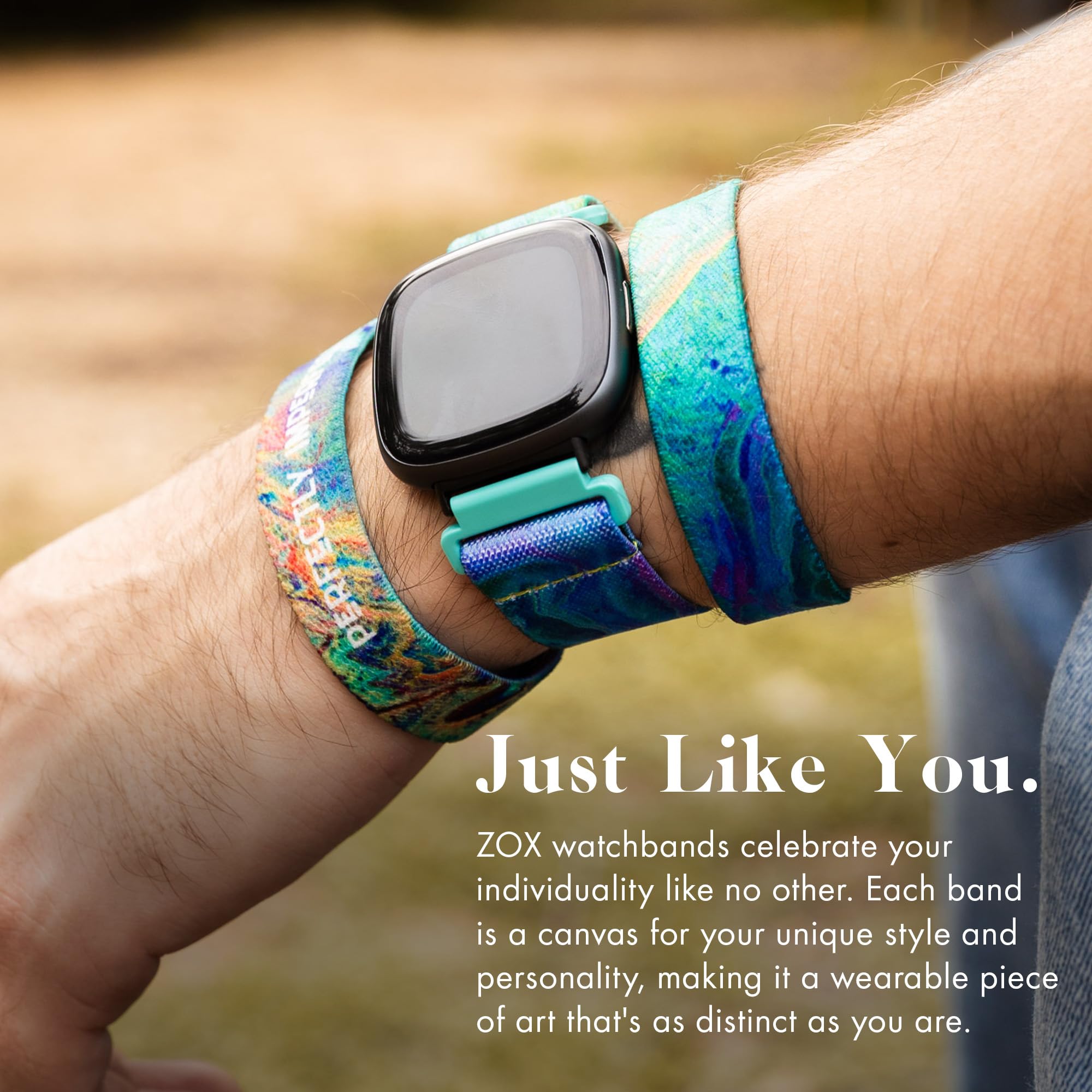Zox Android Smart Watch Band - Perfectly Imperfect | Soft, Adjustable Elastic Band With Motivational Affirmations And Beautiful
