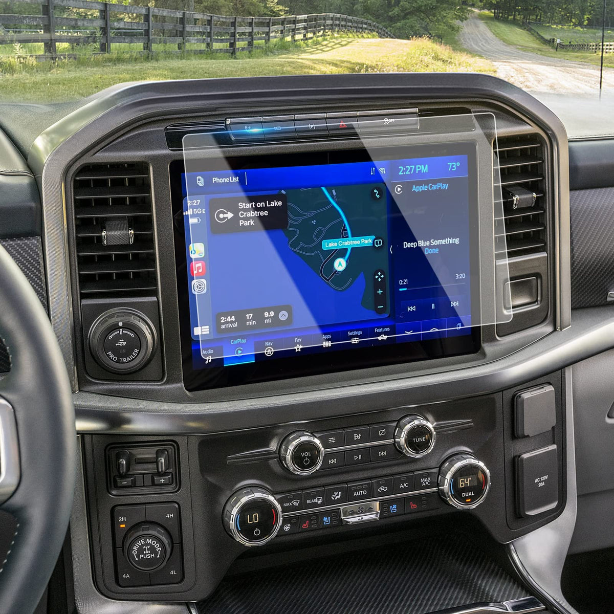 Ttcr Ii For 2021 2023 Ford F150 Screen Protector 12 Inch Sync4 Touchscreen, Navigation Display Tempered Glass Protective Film Co