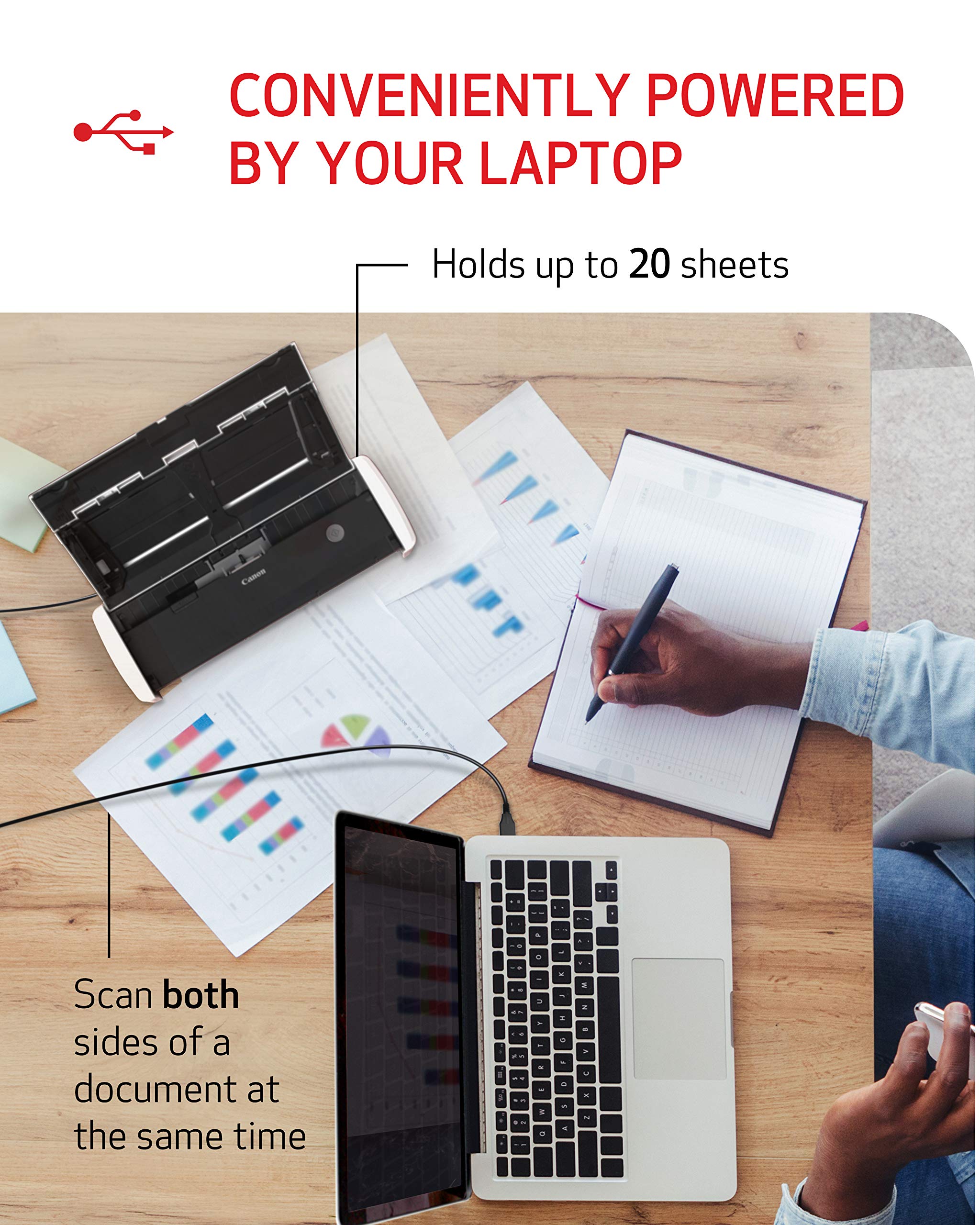 Canon Imageformula R10   Portable Document Scanner, Usb Powered, Duplex Scanning, Document Feeder, Easy Setup, Convenient, Perfe