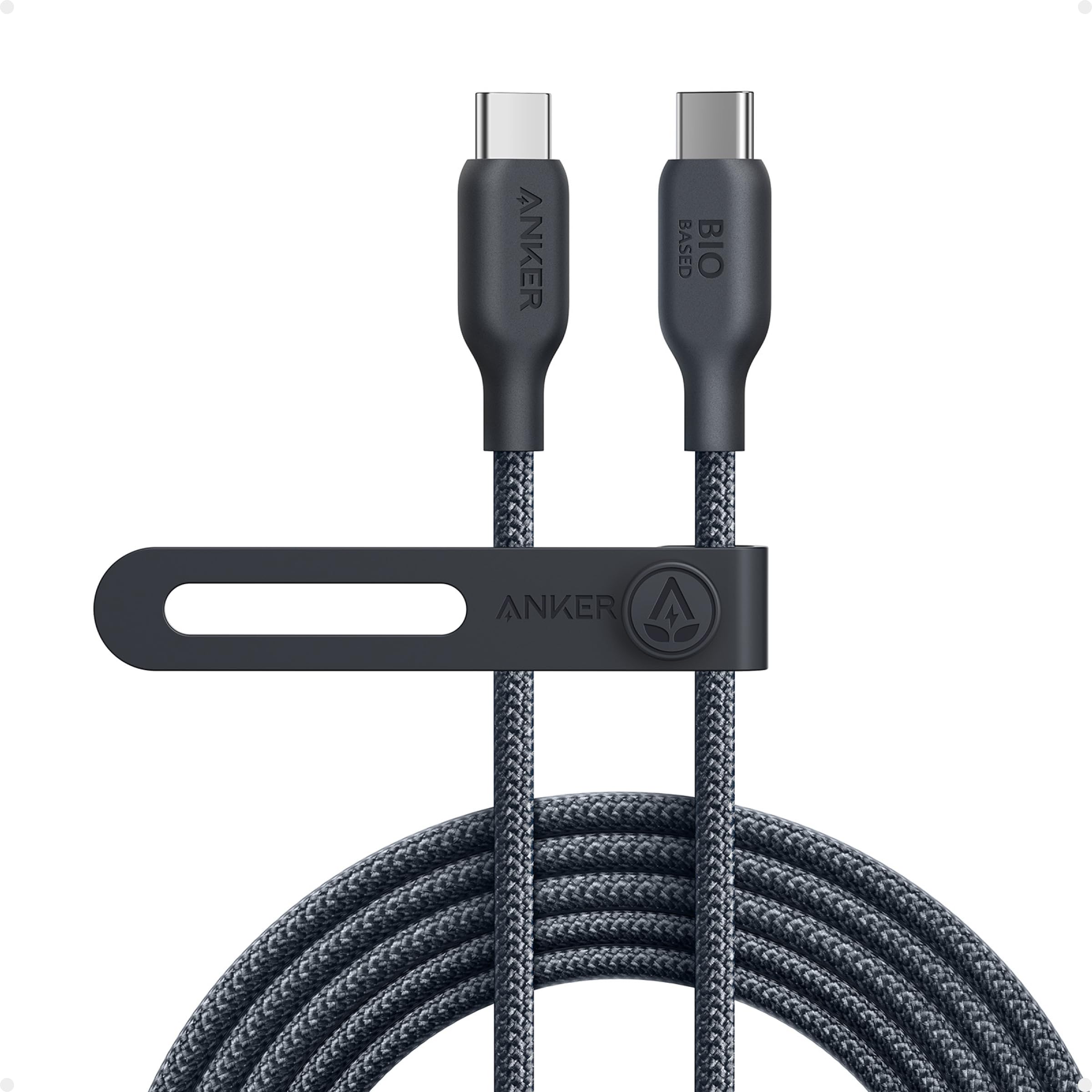 Anker Usb C To Usb C Cable (240W,10Ft), Bio Braided Usb C Charger Cable Fast Charge For Iphone15/15Pro/15Plus/15Promax, Ipad Pro