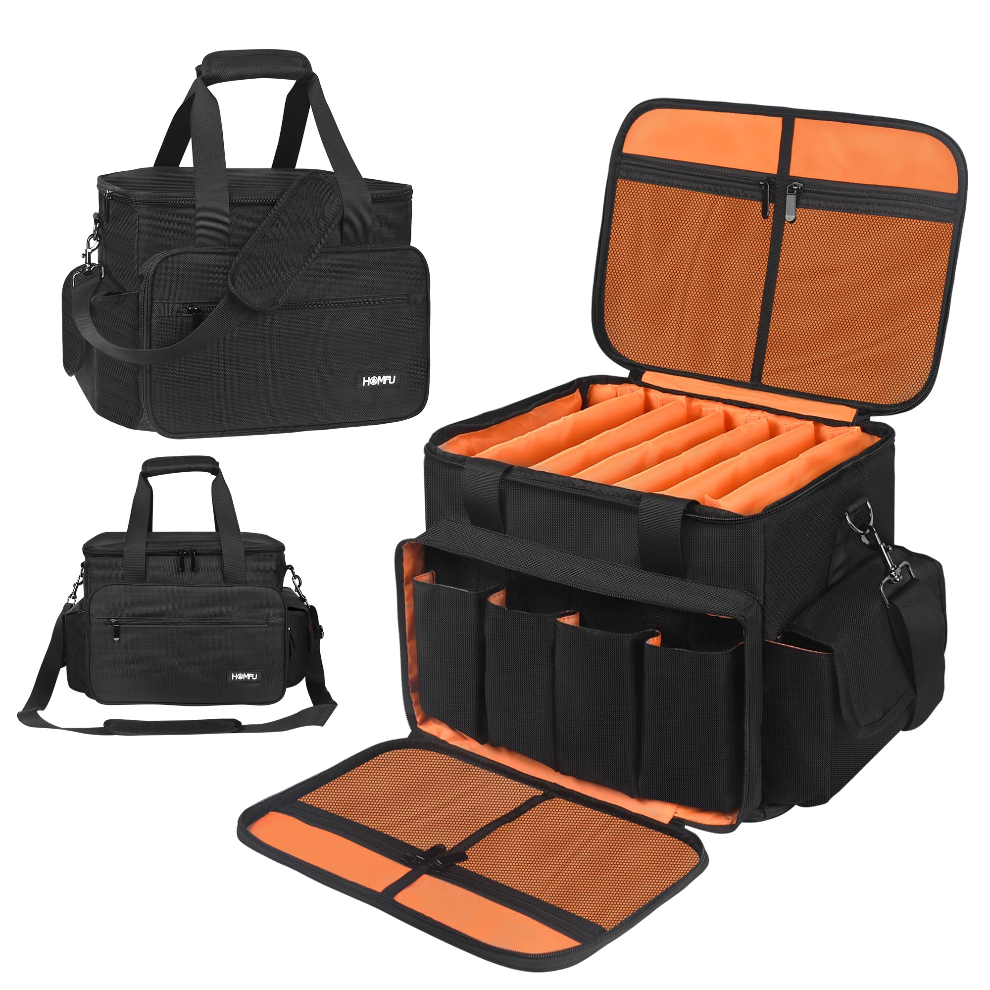 Homfu DJ Gig Gear Organizer - Detachable Dividers, Travel Gig Bag for DJ Equipment, Musicians, Outdoor Use