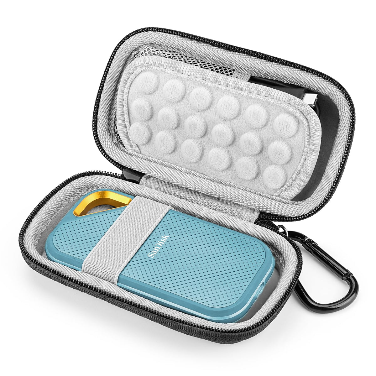 Yinke Hard Case For Sandisk Extreme Pro/Sandisk Extreme Portable External Ssd 500Gb 1Tb 2Tb, Travel Case Protective Cover Storag
