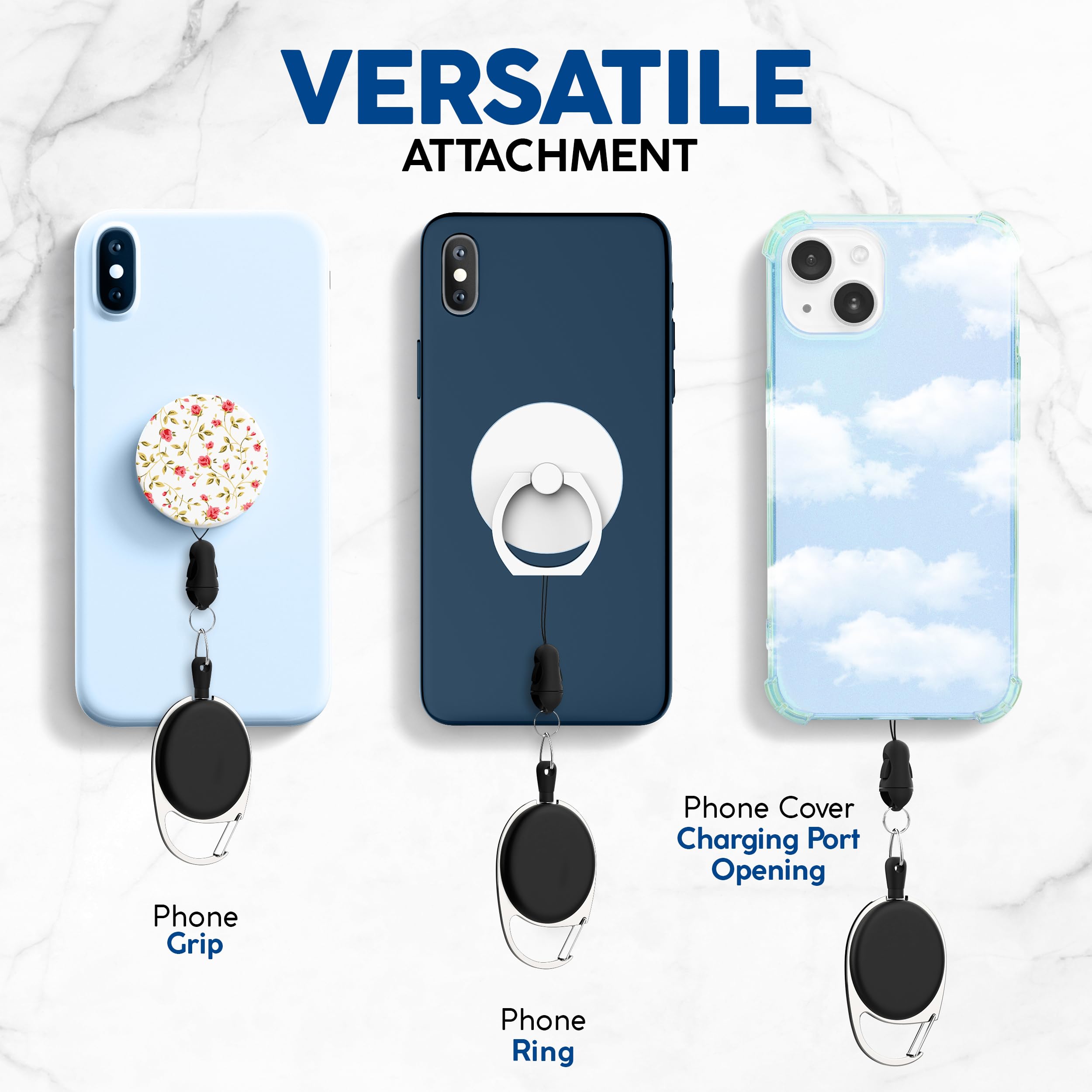 Securisee Phone Assured Retractable Tether - Never Lose Your Device With Our Durable Leash - Anti-Theft And Anti-Drop Phone Lany