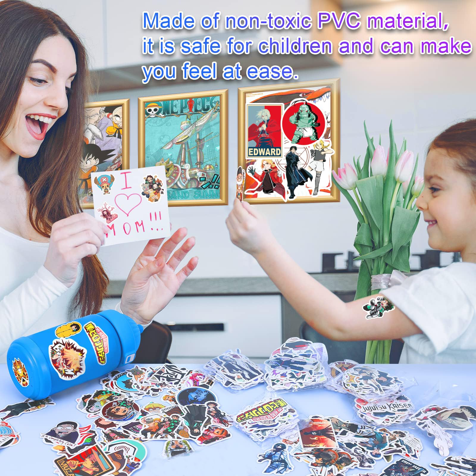 Arme Anime Stickers Mixed Pack,600Pcs Mixed With Classic Anime Theme Sticker Pack,Vinyl Waterproof Stickers And Decals For Bottles, Laptops, Skateboards And Notebooks, Stickers For Adults&Kids&Teens