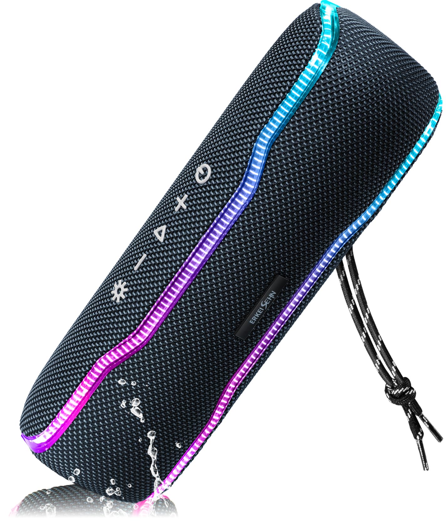 Bluetooth Speaker, IPX7 Waterproof, 50W Peak/25W RMS, Matte Black