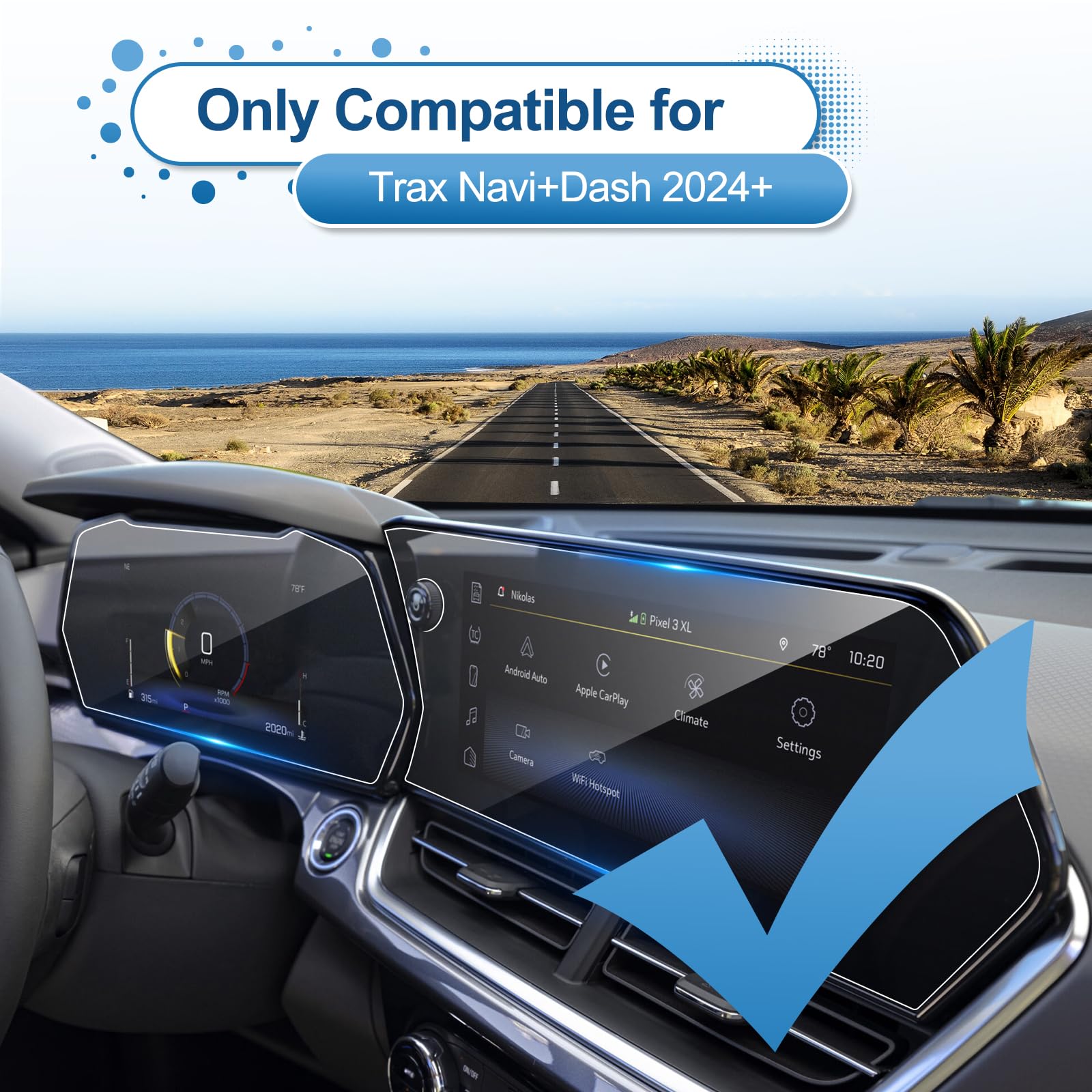 Coleya 2024 Chevrolet Trax Screen Protector For Chevrolet Trax (11Inch Navigation+8Inch Dashboard) Display, 2024 Chevy Trax Lt/2