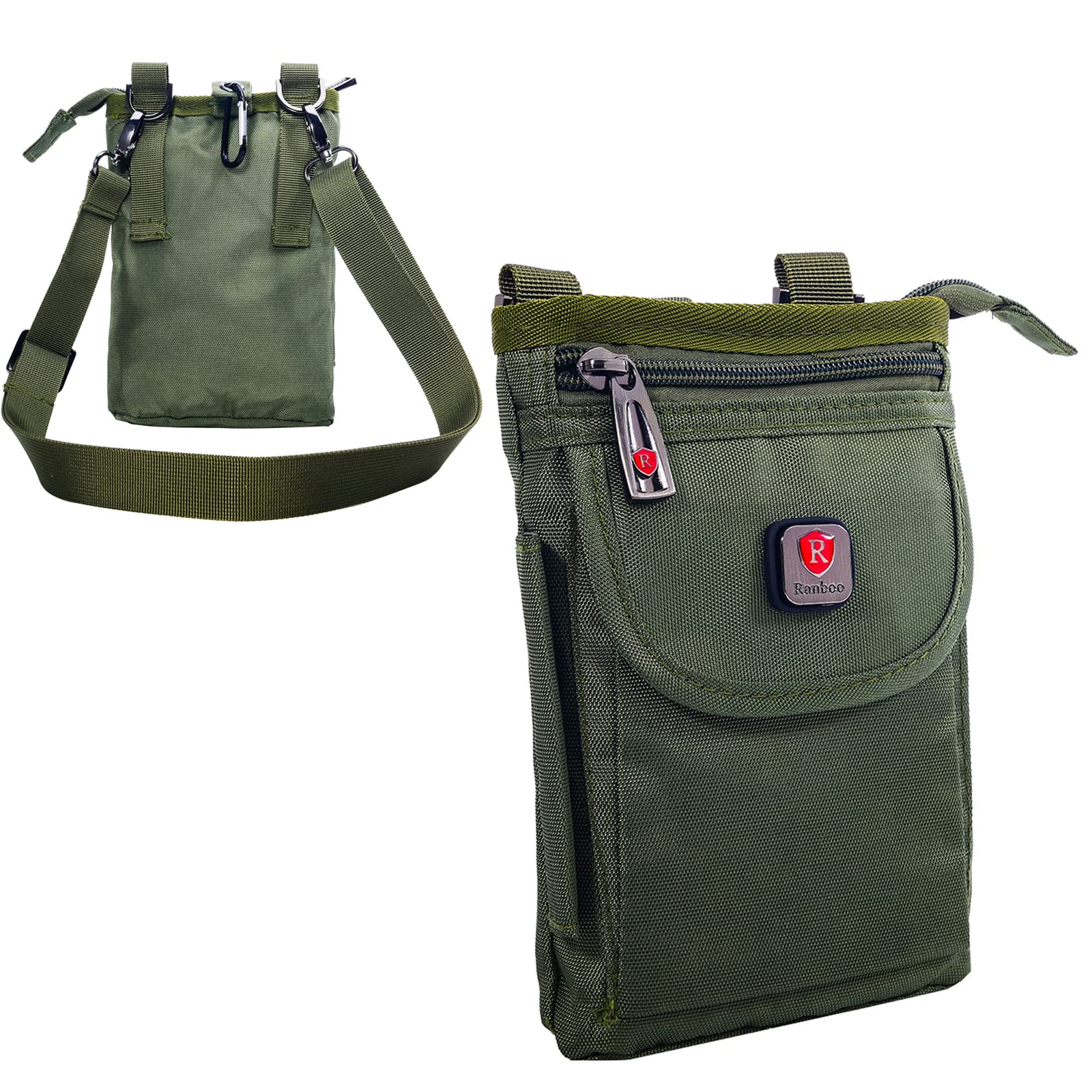 Ranboo Nylon Phone Belt Pouch Fit for iPhone 16 Pro Max 15 Pro Max 14 13 12 Pro Max Samsung Galaxy S25 Plus S24 Ultra S23 Ultra 