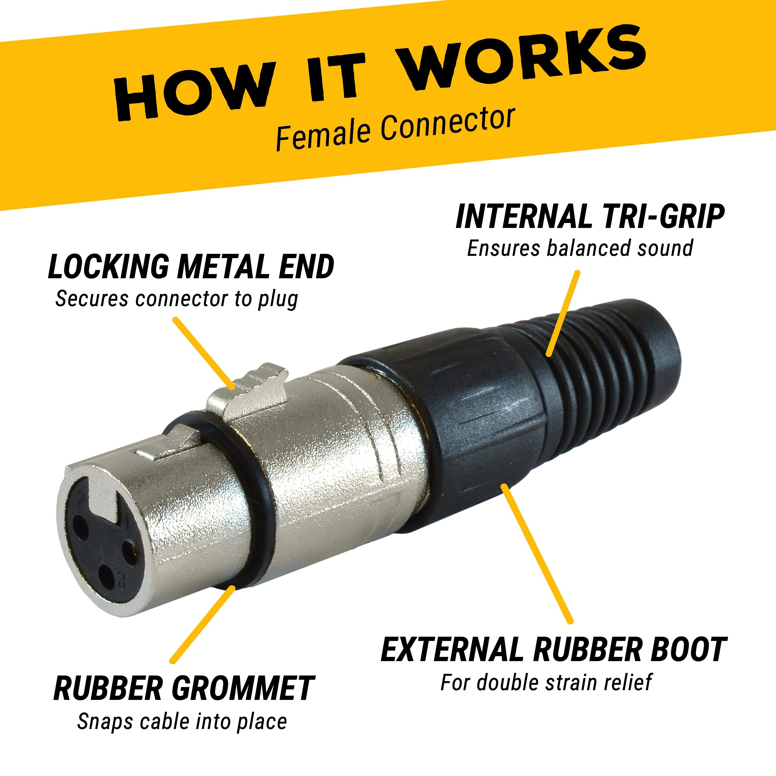 Gls Audio Xlr Cables   Set Of 2 100Ft Male To Female Microphone Cable W/External Locking Mechanism For Professional Studio Recor