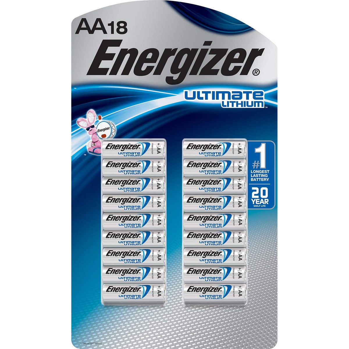 Energizer Ultimate Lithium Aa Batteries, 18 Pack