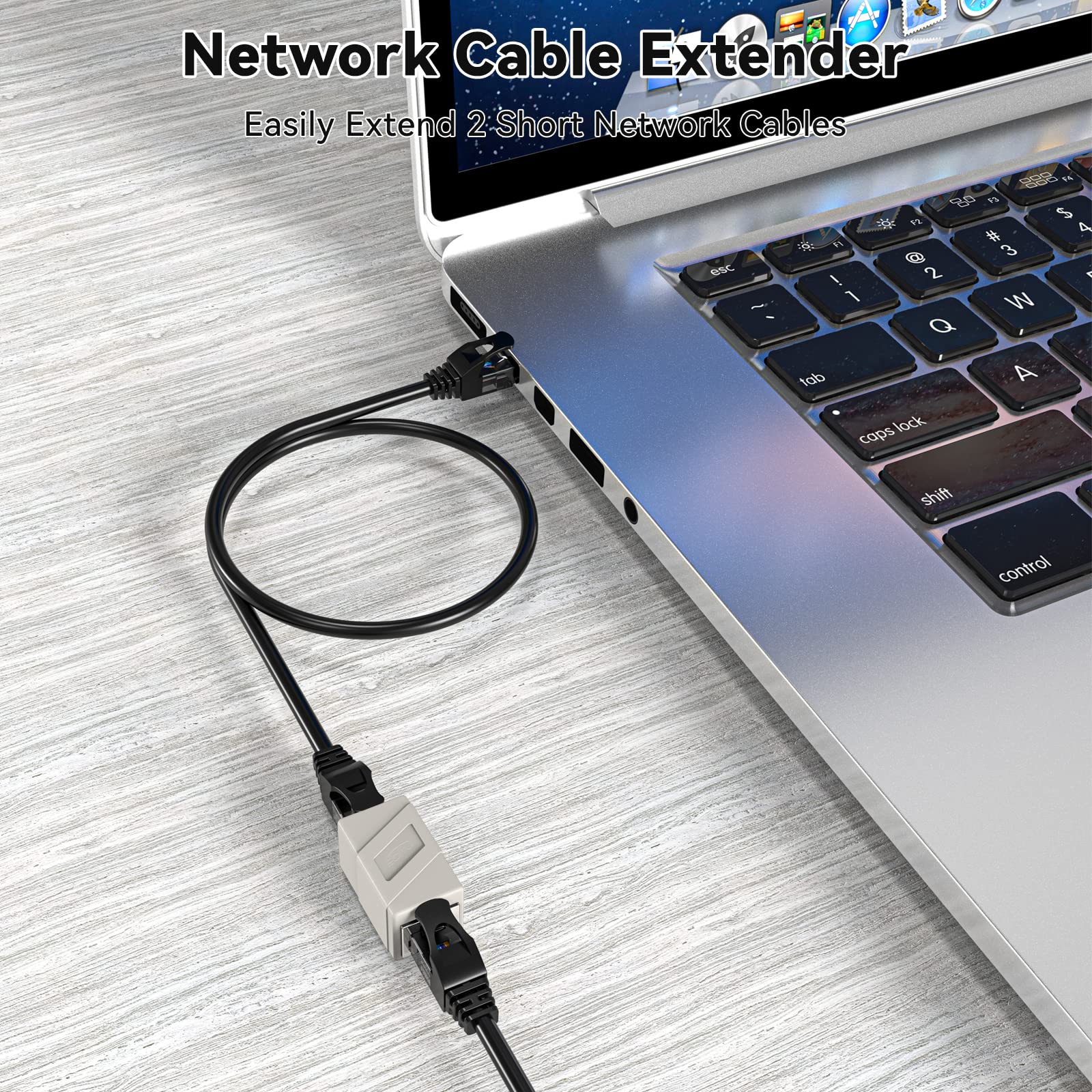 Rj45 Coupler, 10 Pack Ethernet Adapters Female To Female, Ethernet Cable Extender Adapter, 8 Pin Modular Straight Through, Network Connectors For Cat8/Cat7/Cat6/Cat6A/Cat5E/Cat5 Ethernet Cable(White)