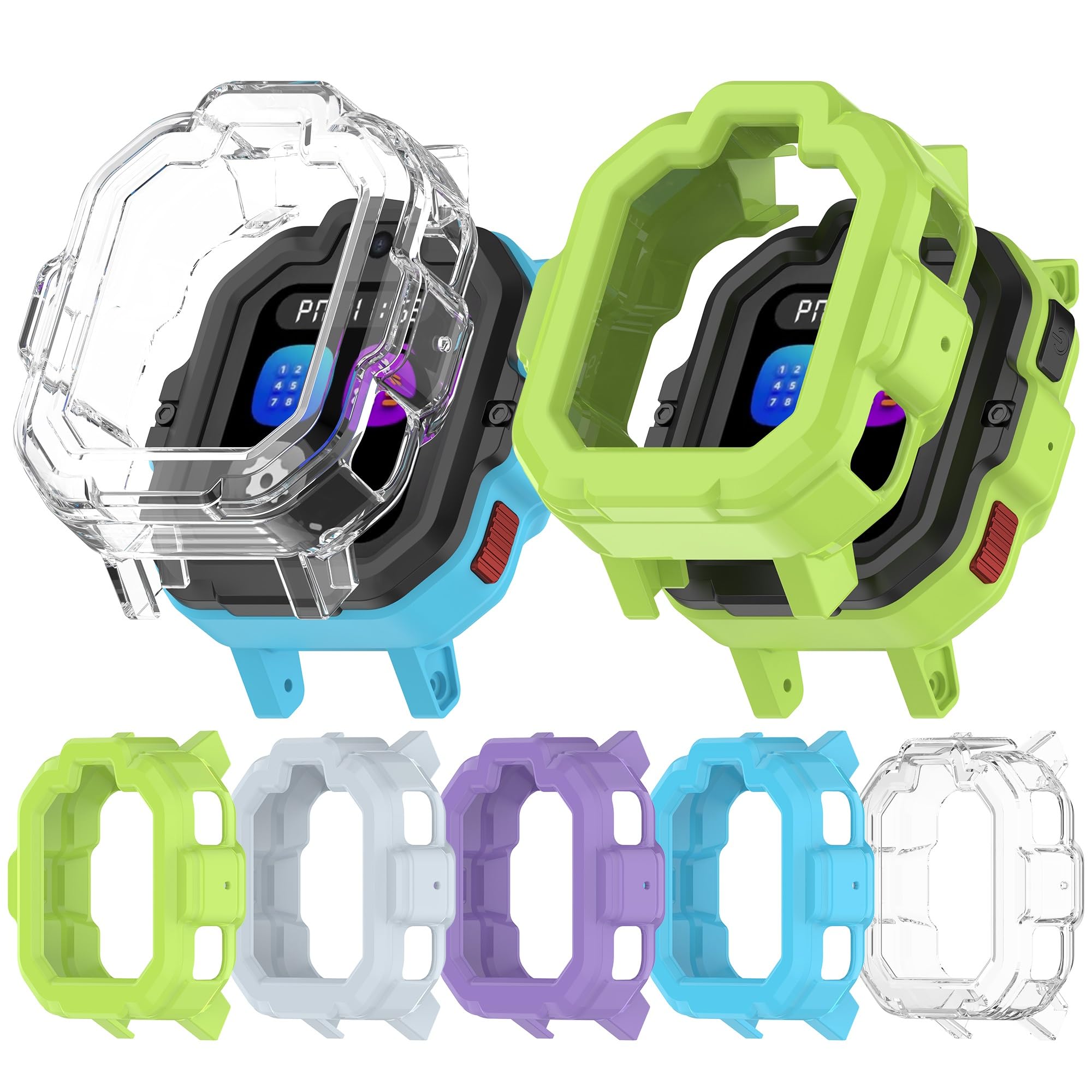 Case Cover For Ticktalk 5 Kids Smart Watch, Soft Tpu Bumper Case For Tick Talk 5 Watch Accessories (5-Pack)