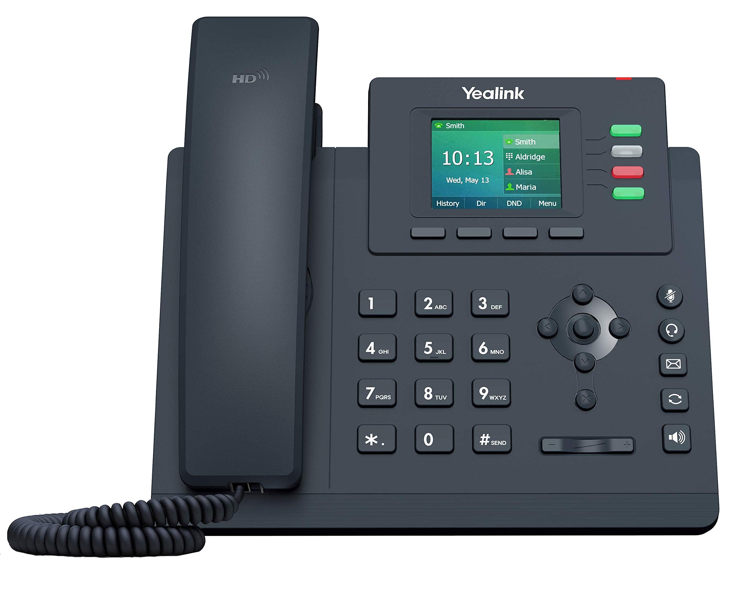 Yealink T33G Ip Phone, 4 Voip Accounts. 2.4-Inch Color Display. Dual-Port Gigabit Ethernet, 802.3Af Poe, Power Adapter Not Inclu