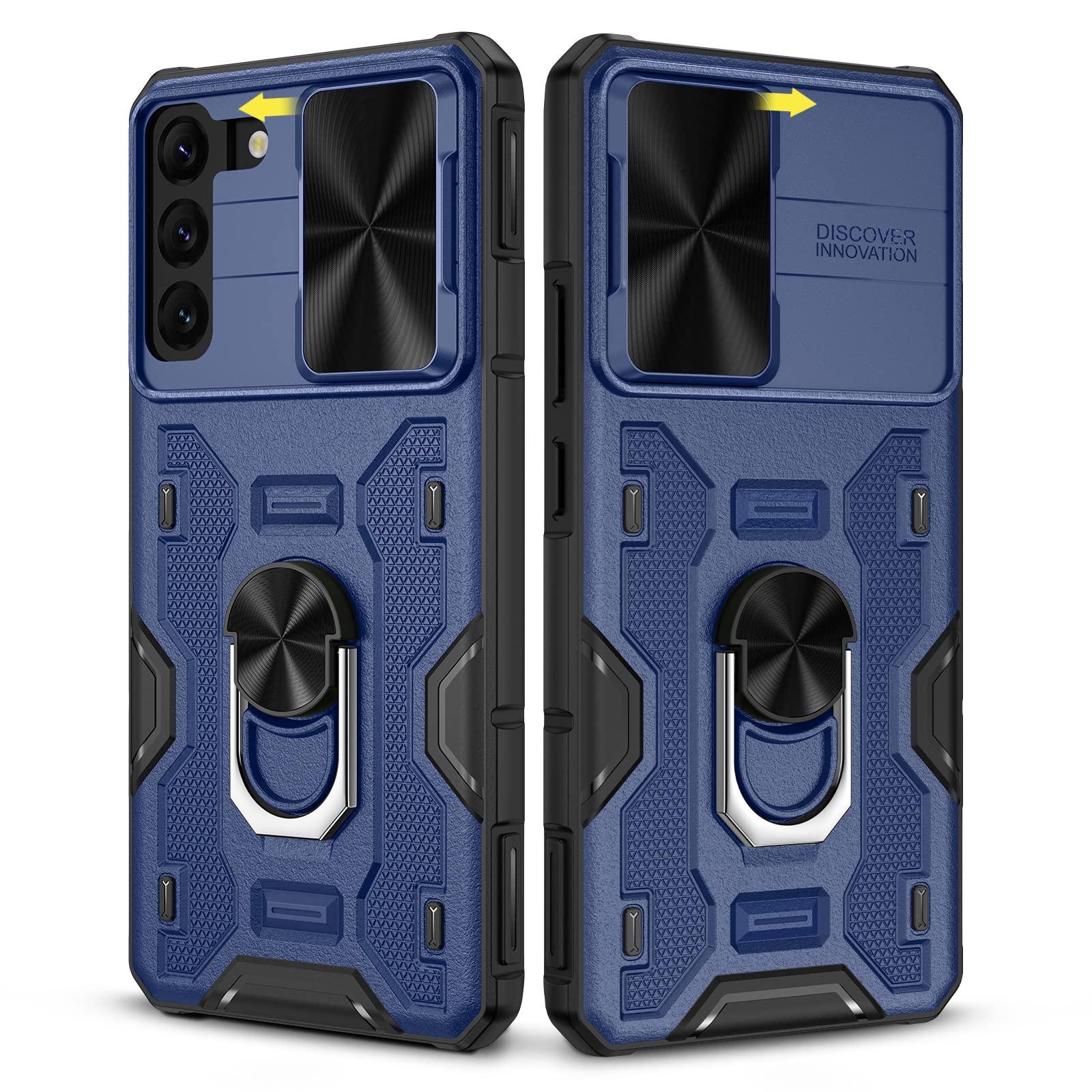 Caka For Galaxy S22 Plus Case, Samsung S22 Plus Case With Kickstand Camera Cover Built In 360    Rotate Ring Stand Magnetic Magn