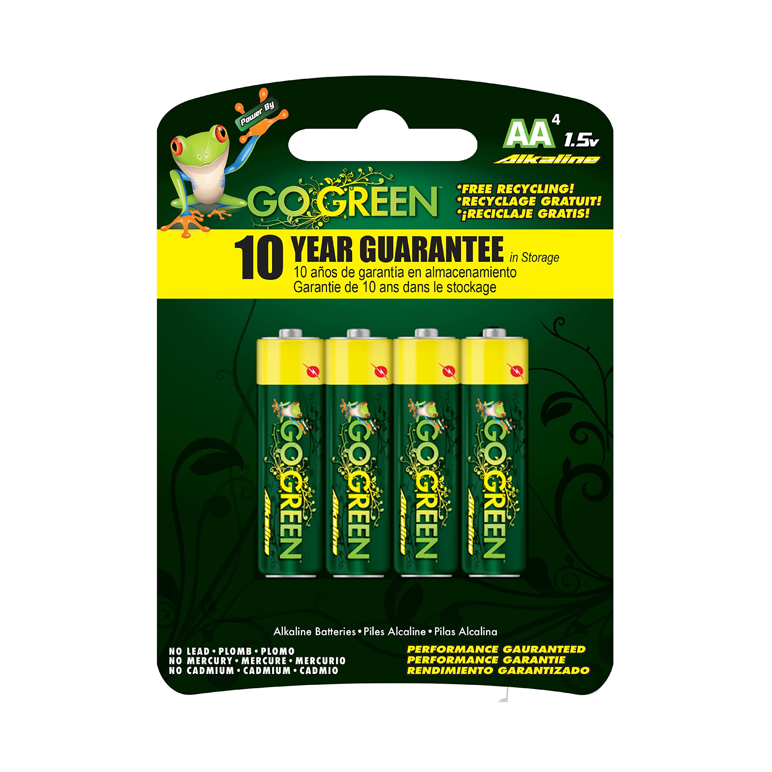 Gogreen Power (24001) Eco Friendly Alkaline Aa Batteries   No Lead, Cadmium Or Mercury   Pack Of 4