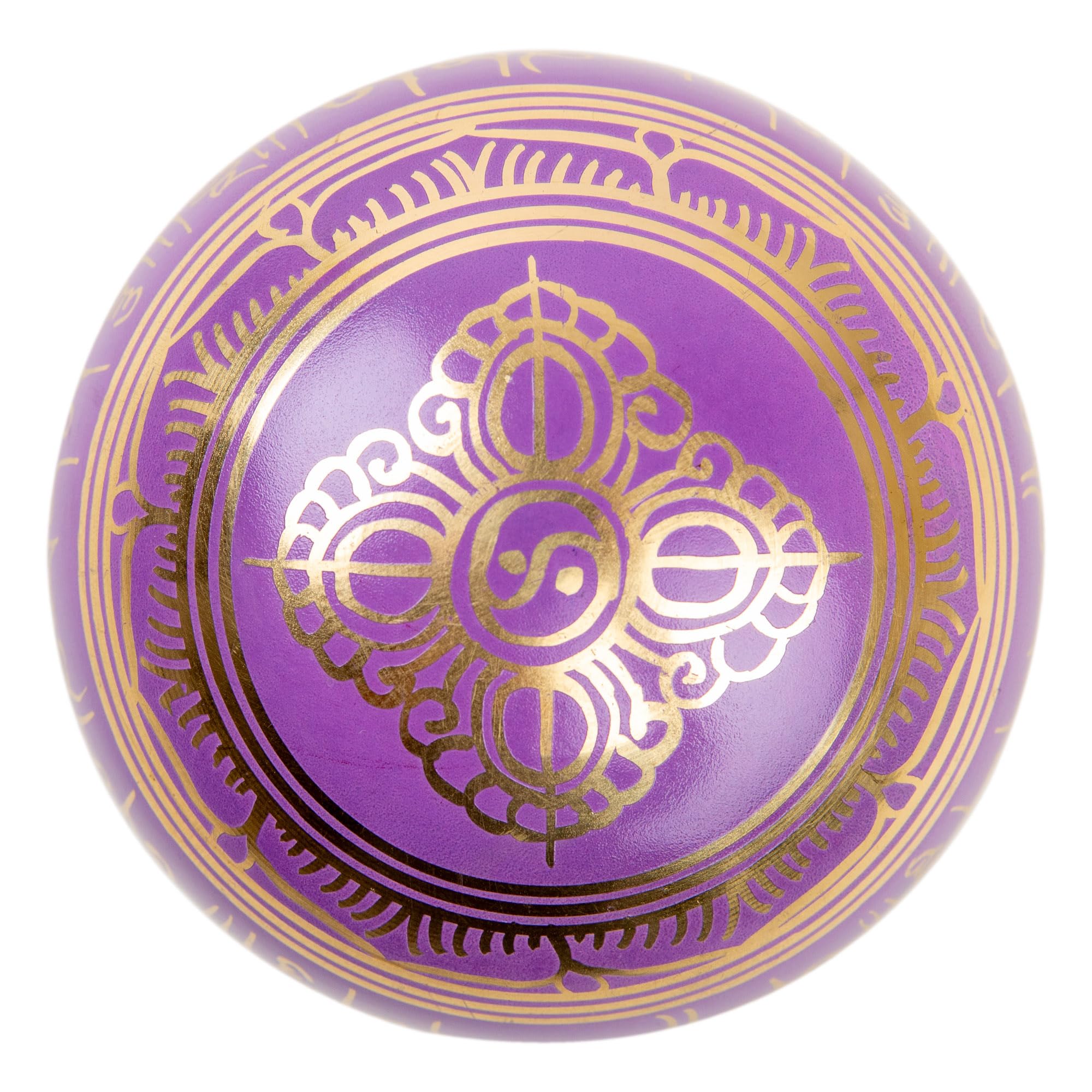 Tibetan Singing Bowl Set Bronze   Master Healing Grade   Authentic Handcrafted Sound Bowl By Himalayan Bazaar (Black And Red)