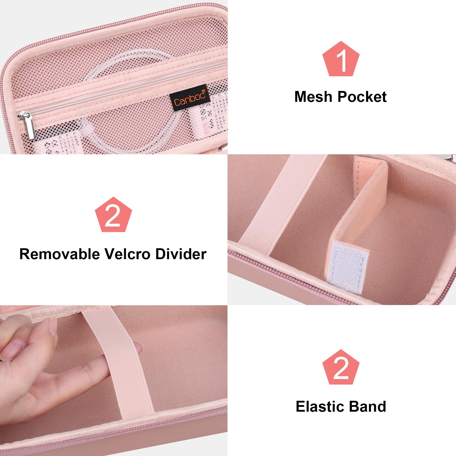 Canboc Carrying Case For Ceptics Universal Travel Adapter Kit, World Travel Adapter Kit Box With Removable Shoulder Strap, Zippe