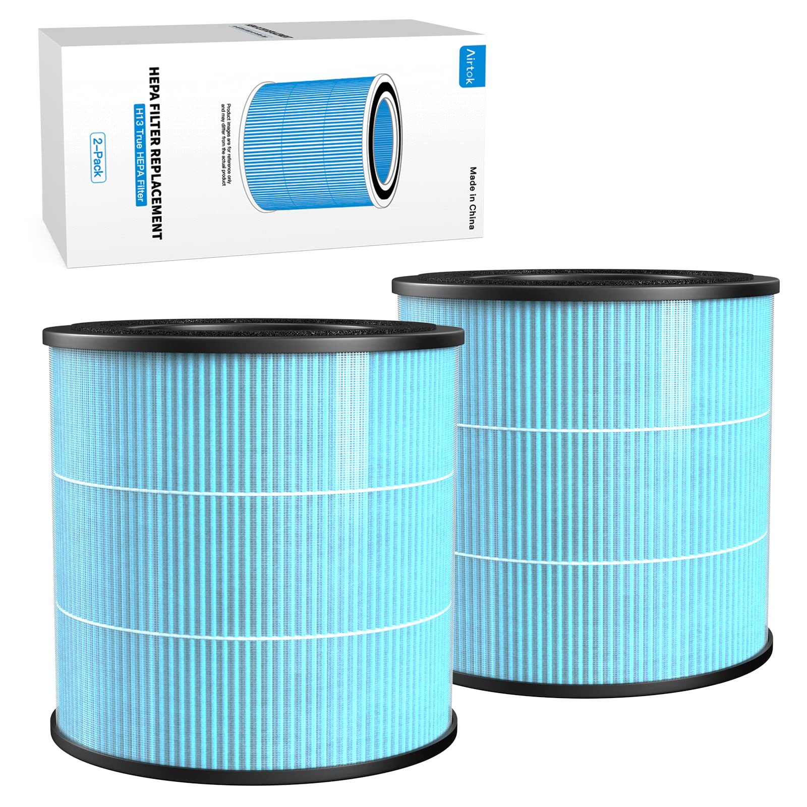 Airtok Air Purifier Ap0601 Replacement Filters 2 Pack, 4 Stage H13 True Hepa Filter.