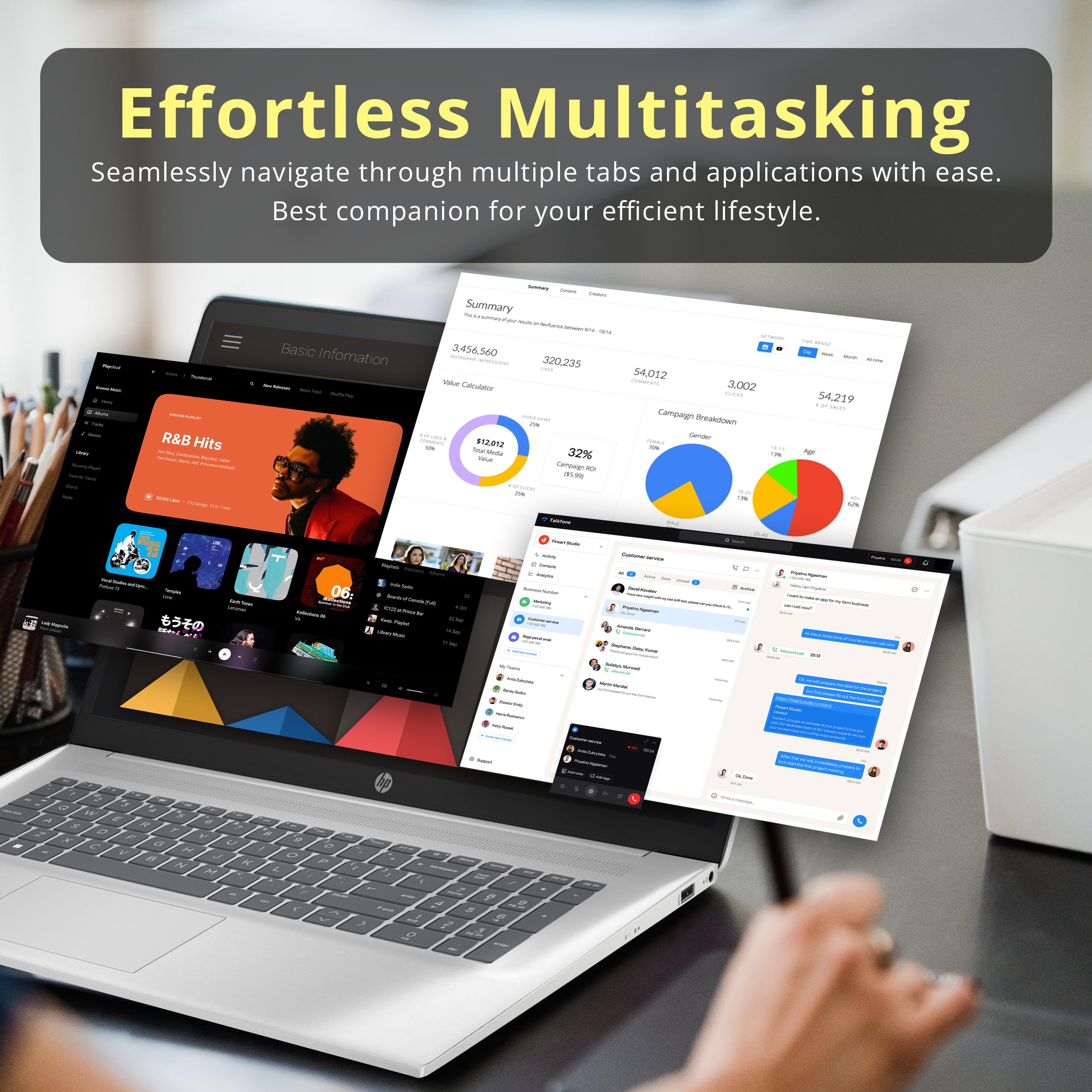 Hp 17.3 Full Hd Laptop, Intel I3-1215U Processor, 16Gb Ram, 512Gb Pcie Ssd, Intel Uhd Graphics, Numeric Keypad, 720P Hd Webcam,