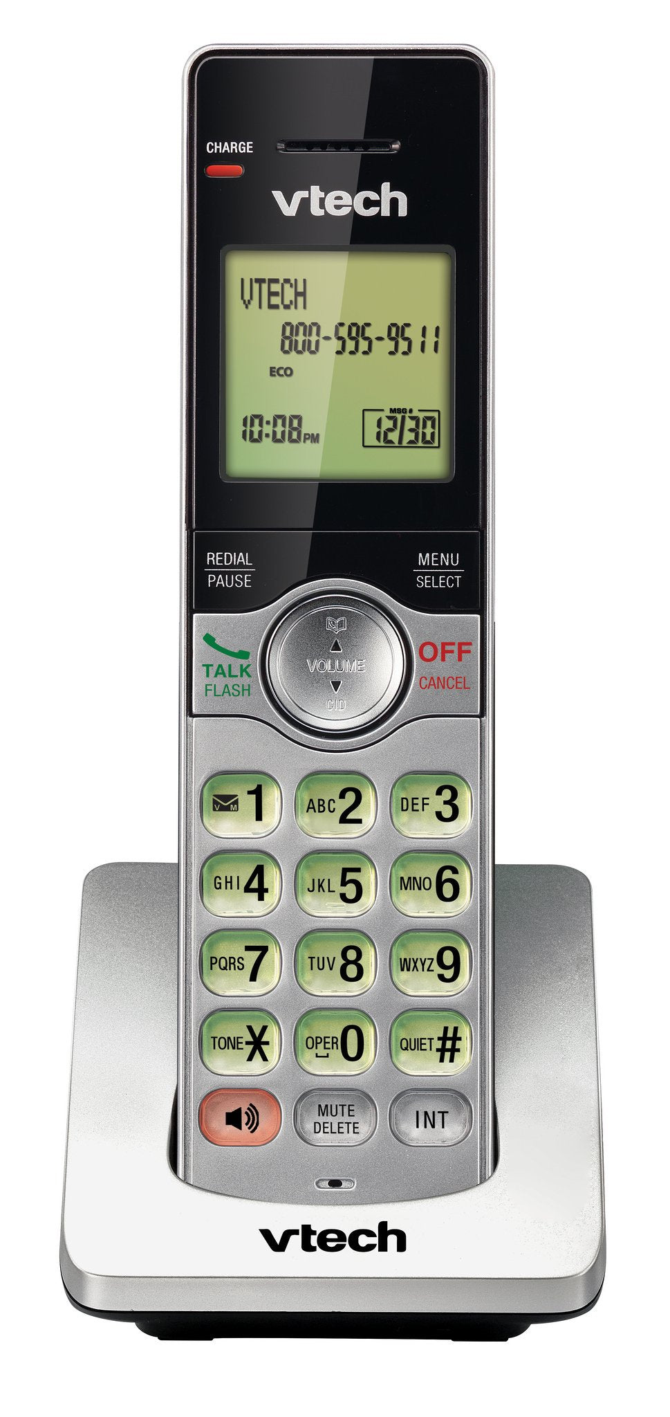 Vtech Cs6909 Accessory Cordless Handset For Vtech 6919 X Or 6929 X Series Cordless Phone Systems, Silver/Black