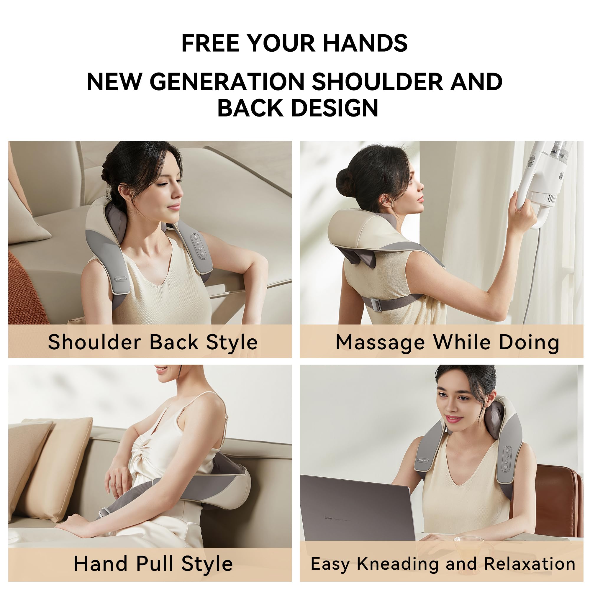 Sorelax Mini Shiatsu Neck Massager, Shoulder Neck Massager With Heat For Pain Relief Deep Tissue, Neck, Back, Shoulder, Leg Elec