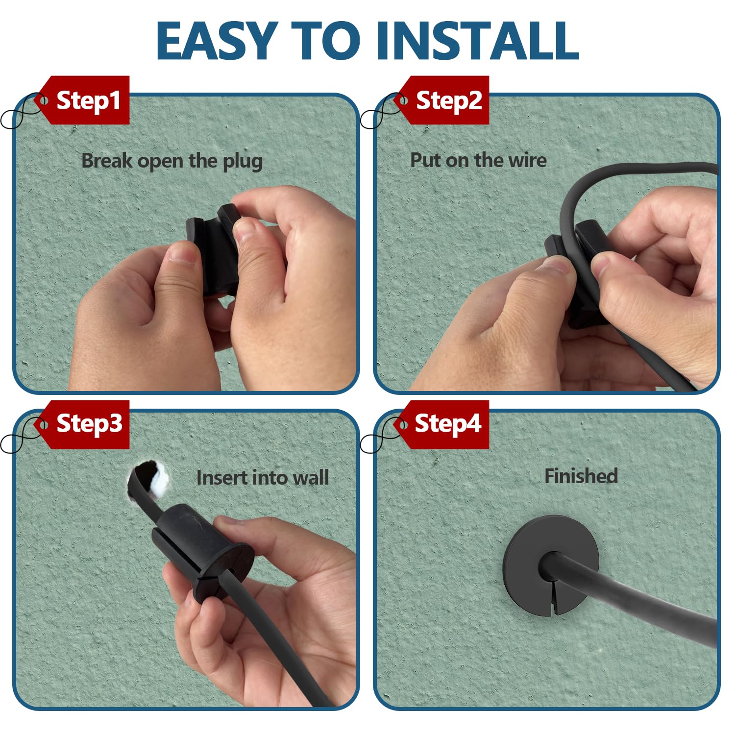 4Pcs 3/4 Inch Starlink Wall Cable Pass Through Bushing Grommets Accessories For Cables,Star Link Cable Routing Kit For Starlink