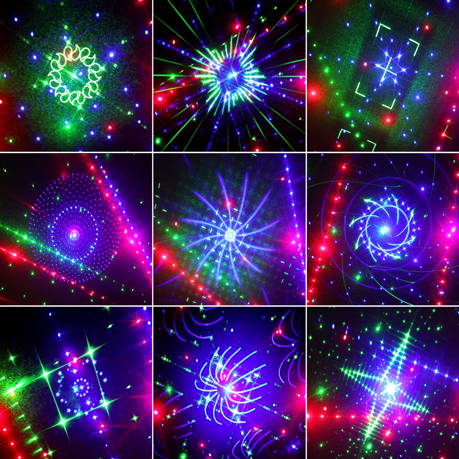 WUZSTAR 27-Eye DJ Light - LED Strobe, DMX Control, Sound Activated, Black, Model YSH-532 - Perfect for Clubs, Weddings, and Parties