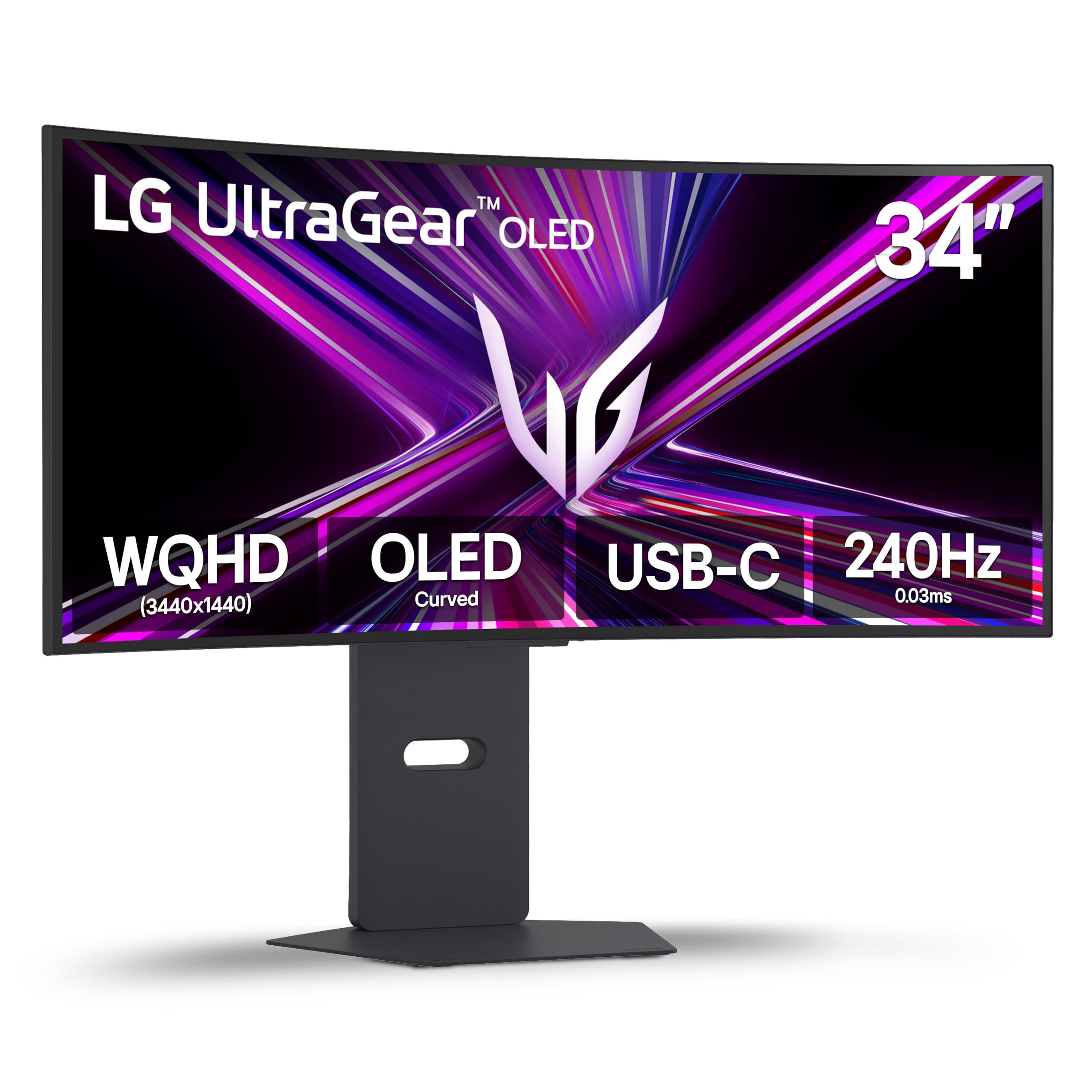 LG 34GX900A-B 34-Inch Ultragear WQHD (3440 x 1440) OLED Curved Gaming Monitor, 240Hz, 0.03ms, NVIDIA G-Sync, VESA DisplayHDR Tru