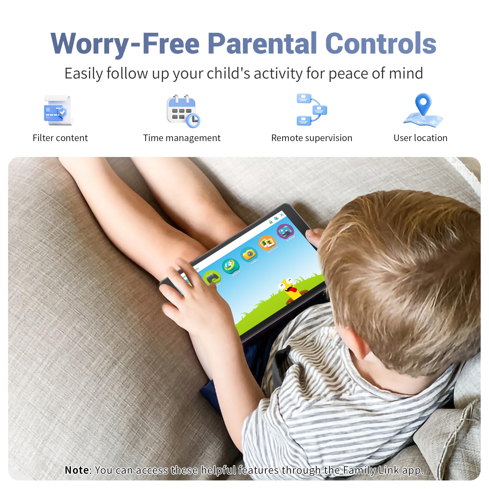 Tablet 8 Inch, Android 14 Tablet With Gps Built In,12Gb Ram 64Gb Rom (1Tb Expand), 8Mp Camera, 2.0Ghz Processor, 2.4Ghz&5Ghz Wi