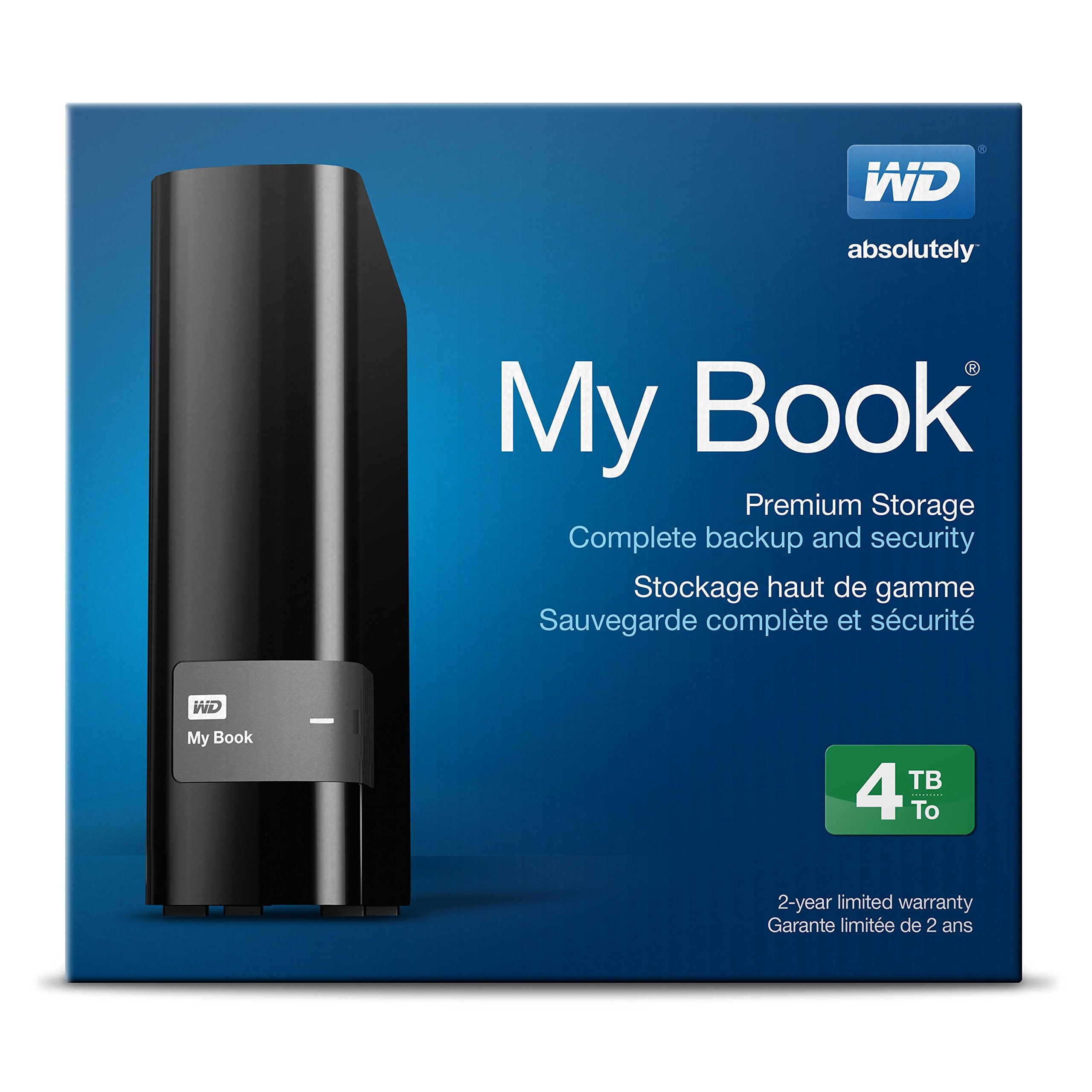 Wd 4Tb My Book Desktop External Hard Drive   Usb 3.0   Wdbfjk0040Hbk Nesn,Black