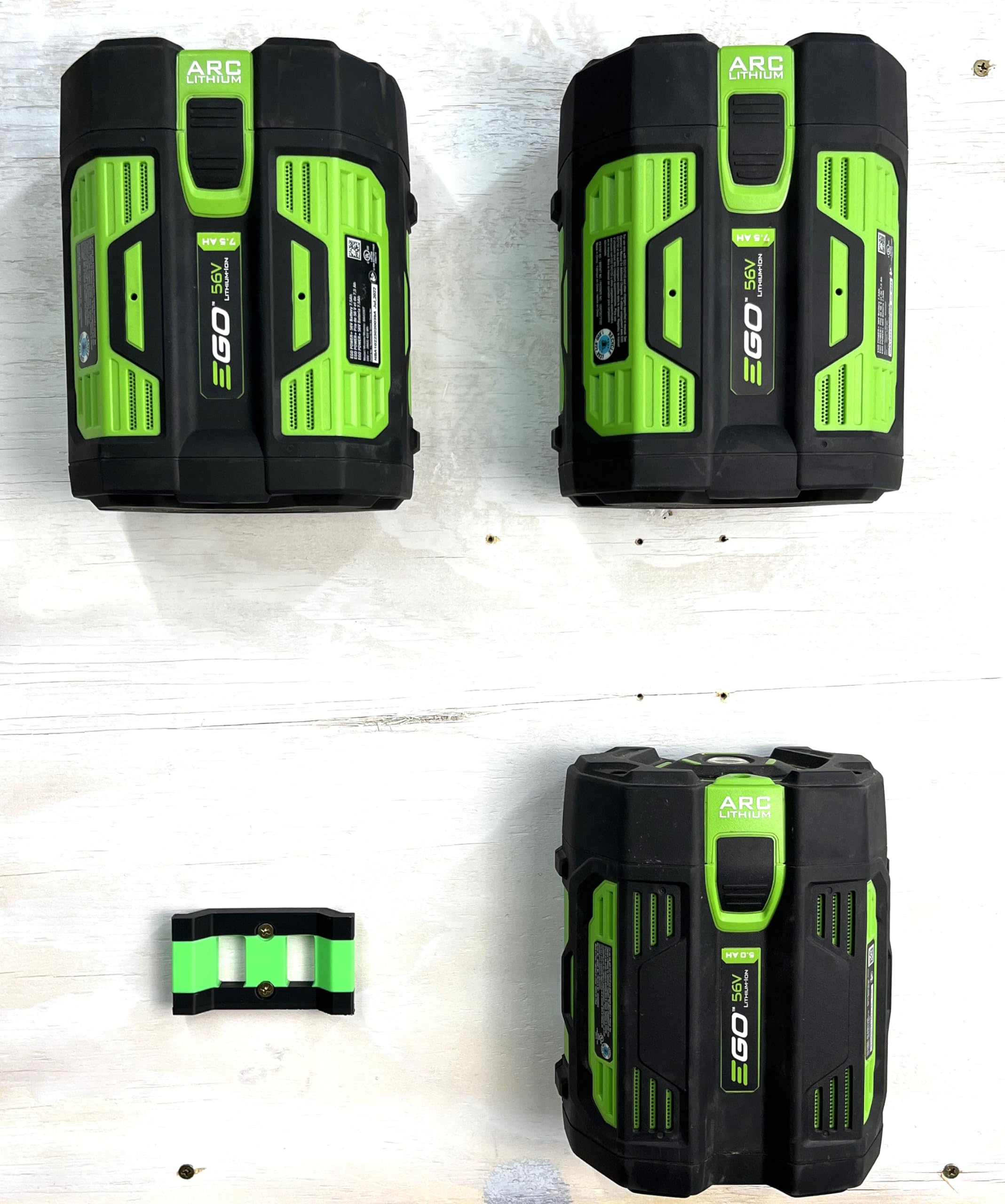 Proteus Mounts - Battery Mounts for EGO 56V - 4-Pack - Wall Mount or Under Shelf Mount - Made in The USA