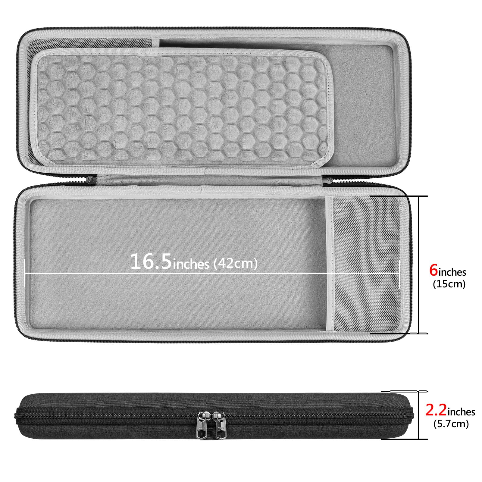 Geekria 75% Keyboard Case, Hard Shell Travel Carrying Case For 84-Key Portable Keyboard, Compatible With Keychron K2 Version 2/