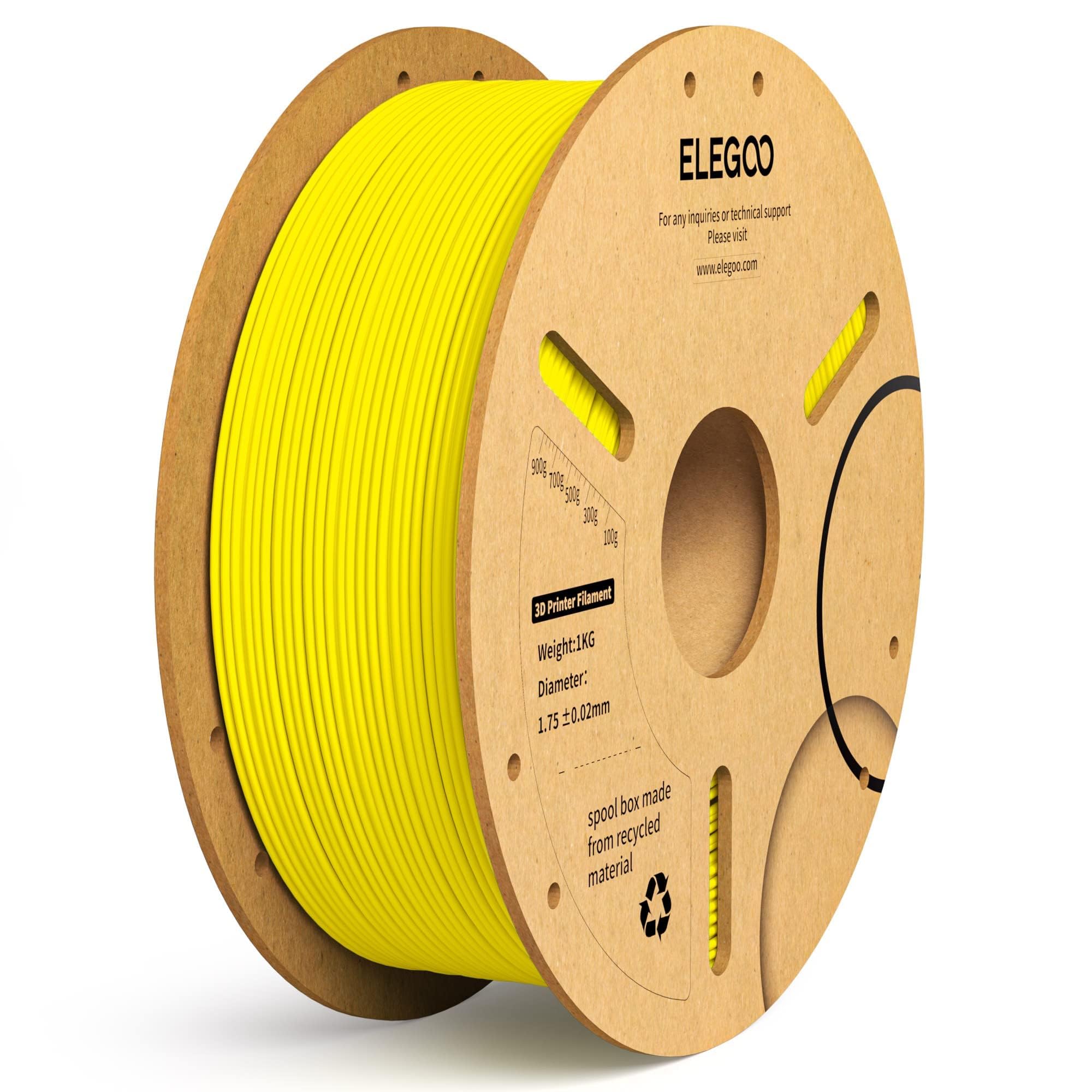 Elegoo Pla Plus Filament 1.75Mm Yellow 1Kg, Pla+ Tougher And Stronger 3D Printer Filament Pro Dimensional Accuracy +/  0.02Mm, 1