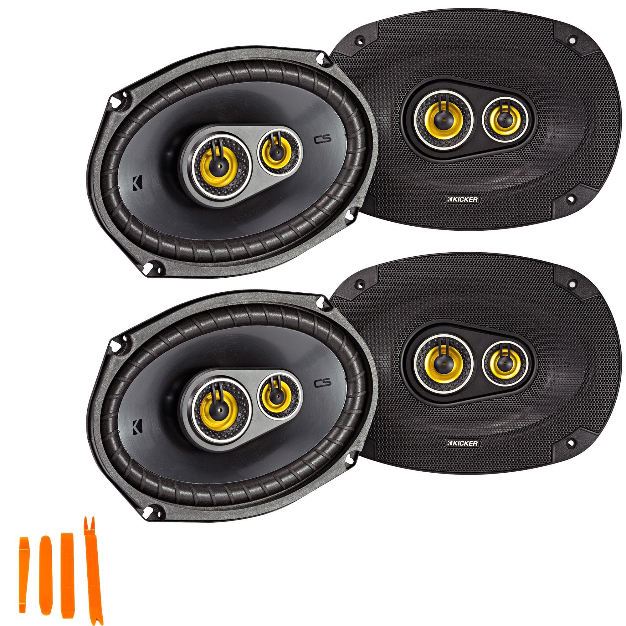 KICKER 46CSC6934 - Two Pairs of CS-Series CSC693 6x9-Inch (160x230mm) 3-Way Speakers, 4-Ohm (2 Pairs)