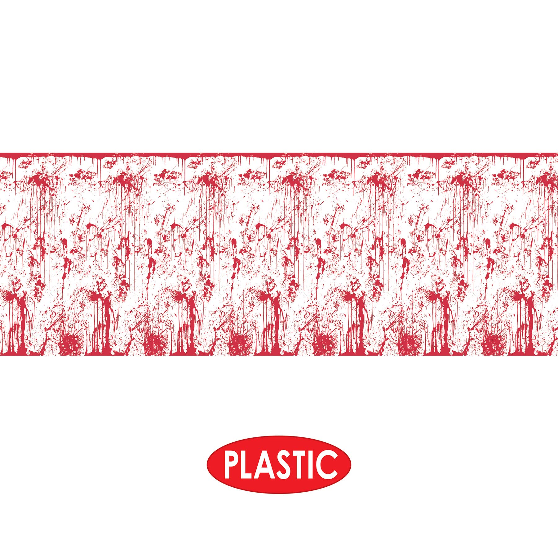 Beistle Bloody Wall Backdrop, 4 Feet By 30 Feet