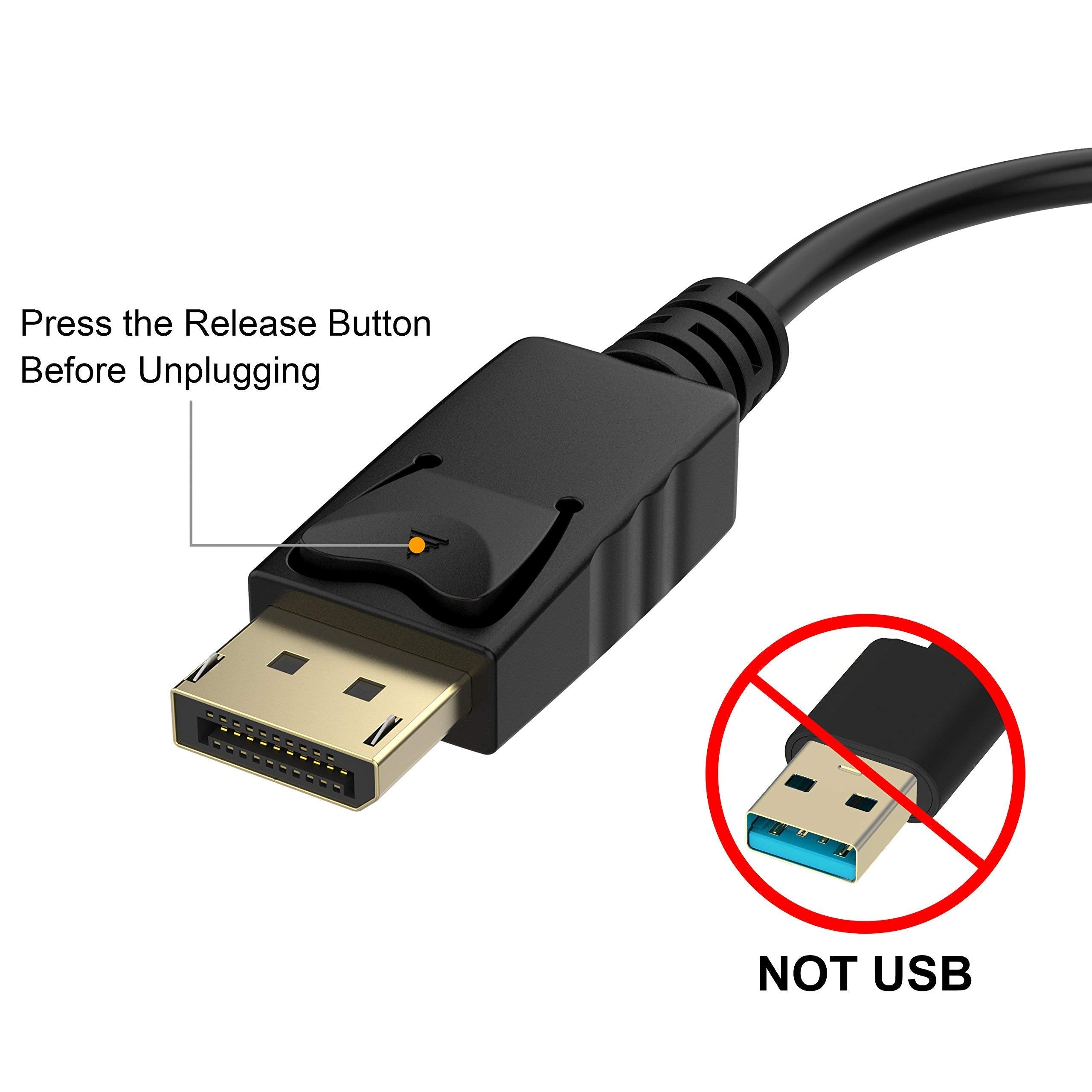 Moread 4K Displayport (Dp) To Hdmi Adapter, 5 Pack, Gold Plated Uni Directional Display Port Pc To Hdmi Screen Converter (Male T