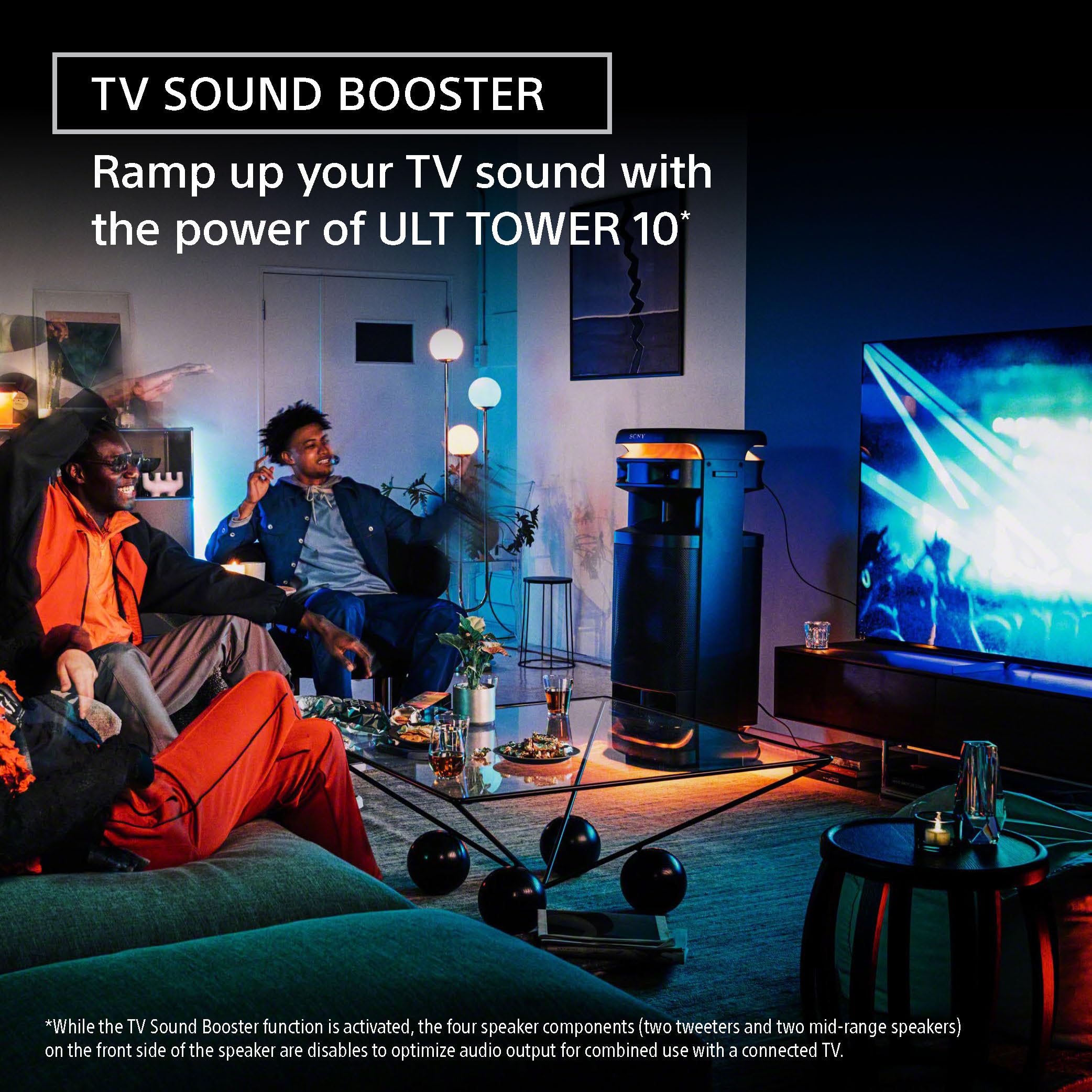 Sony Ult Tower 10 Bluetooth Karaoke Party Speaker With Powerful Bass, 360 Sound And Party Lights, Included Wireless Microphone -