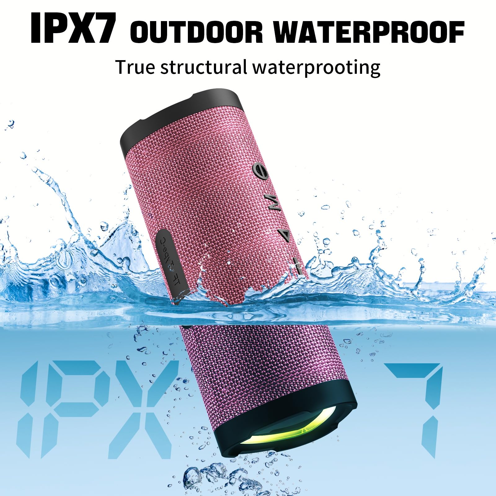 Vanzon Bluetooth Speakers V40 Portable Wireless Speaker V5.0 With 24W Loud Stereo Sound, Tws, 24H Playtime & Ipx7 Waterproof, Su