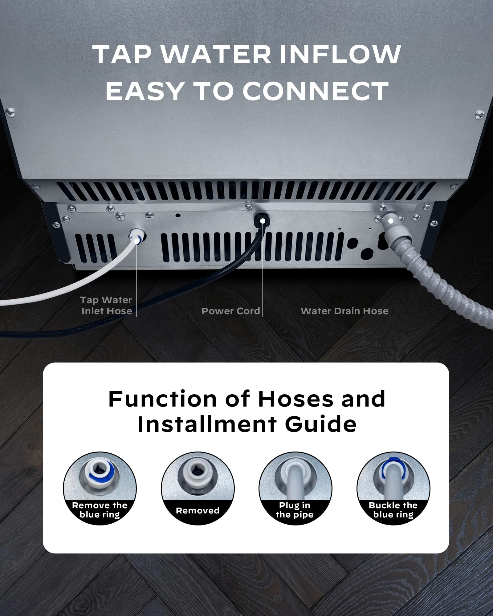 Silonn Commercial Ice Maker Machine, Creates 100Lbs In 24H, 33Lbs Ice Storage Capacity, Stainless Steel Freestanding Ice Maker W