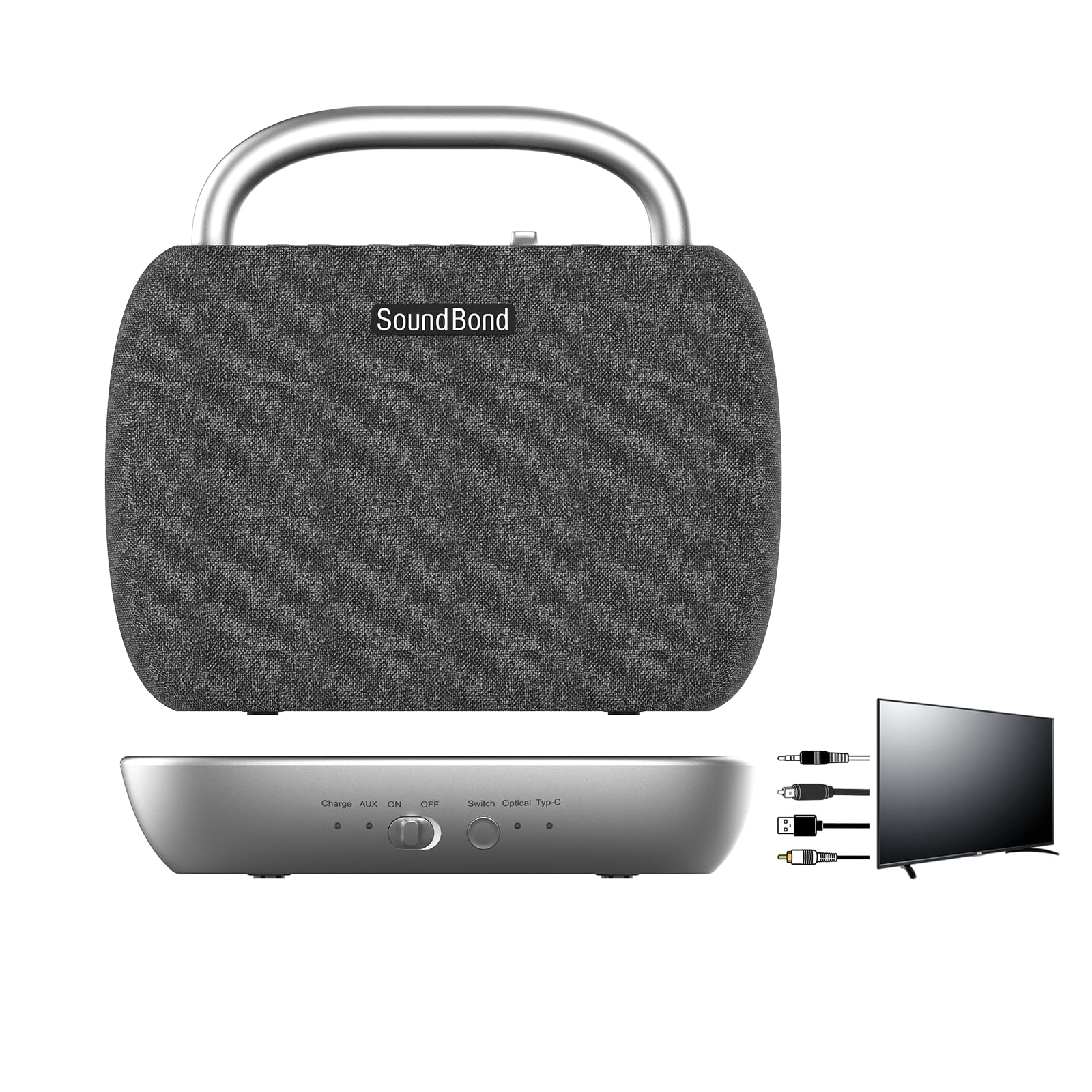 SiDotPro Wireless tv Speakers, Wireless Speakers for Smart TV Portable TV Speakers for Hard of Hearing Seniors and Elderly, Comp
