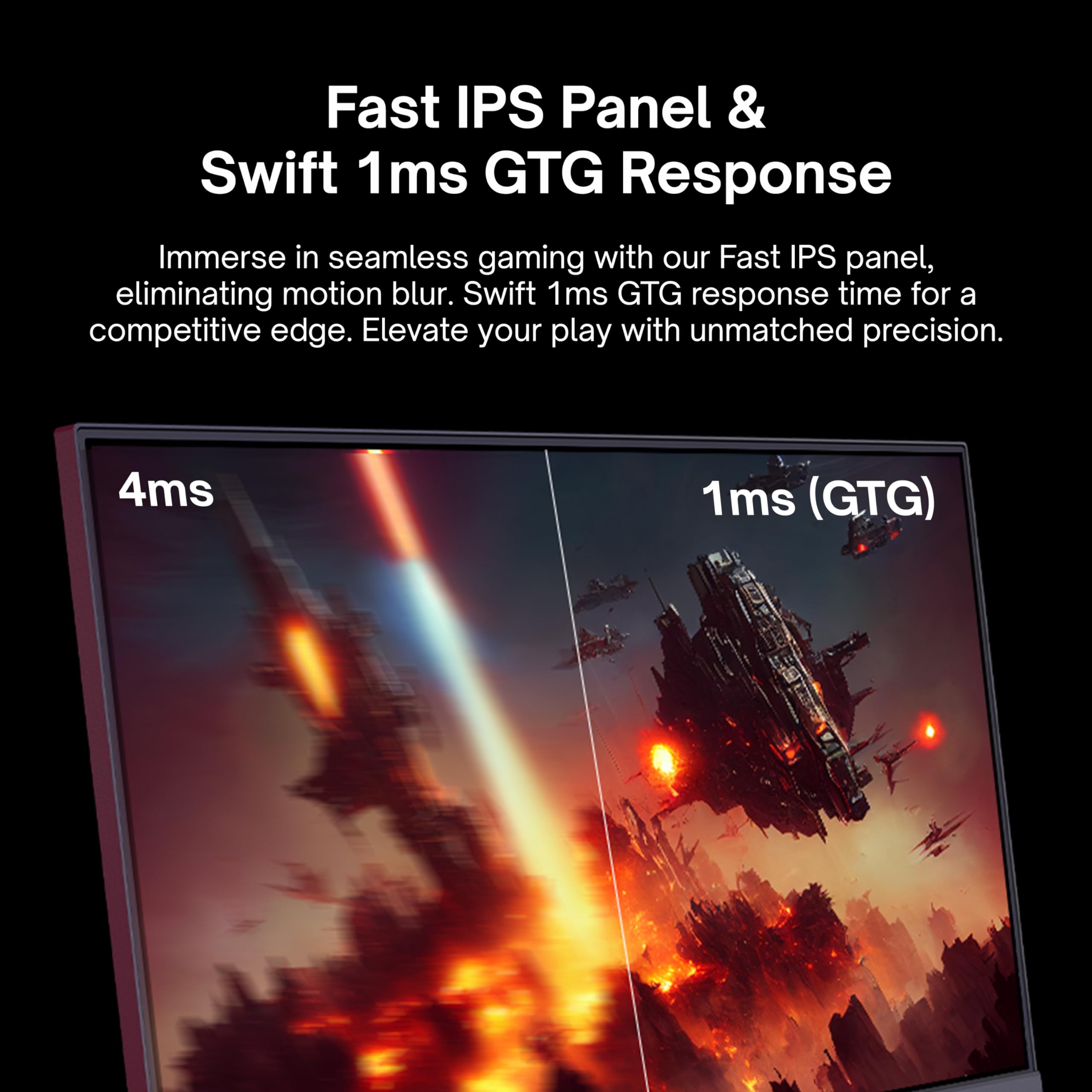 Pixio Px248 Prime V2 24 Inch 180Hz Refresh Rate Fhd 1080P Resolution Fast Ips Panel 1Ms Gtg Response Time Adaptive Sync Led Gaming Monitor