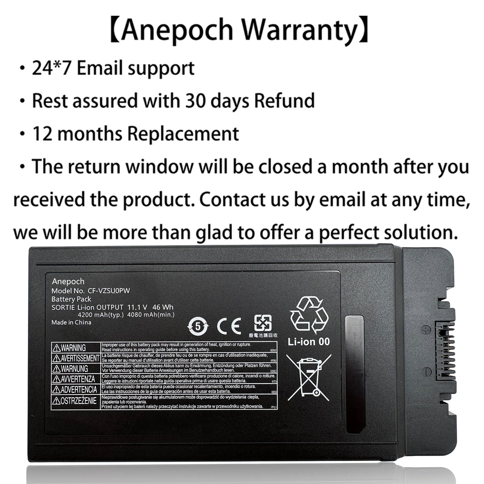 Anepoch Cf Vzsu0Pw Laptop Battery Replacement For Panasonic Toughbook Cf 54 Cf 54F0961Ne Cf54 Series Cf Vzsu0Lw Cf Vzsu0Pr Cf Vz