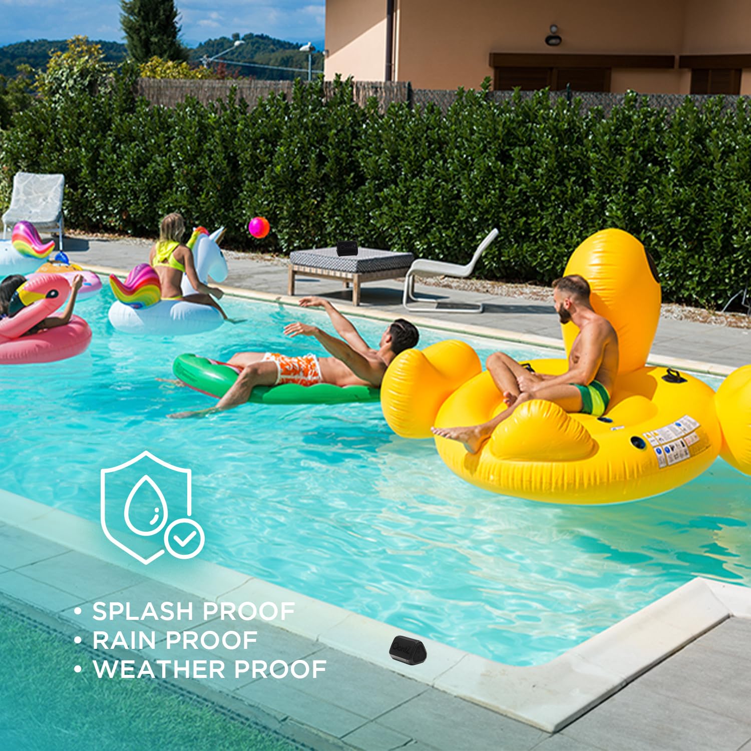 Oontz Solo Bluetooth Speaker   2 Pack, Surprisingly Loud Volume & Bass, 100 Foot Wireless Range, Ipx7, Compact Size Portable Travel Speaker By Cambridge Sound Works (Black)