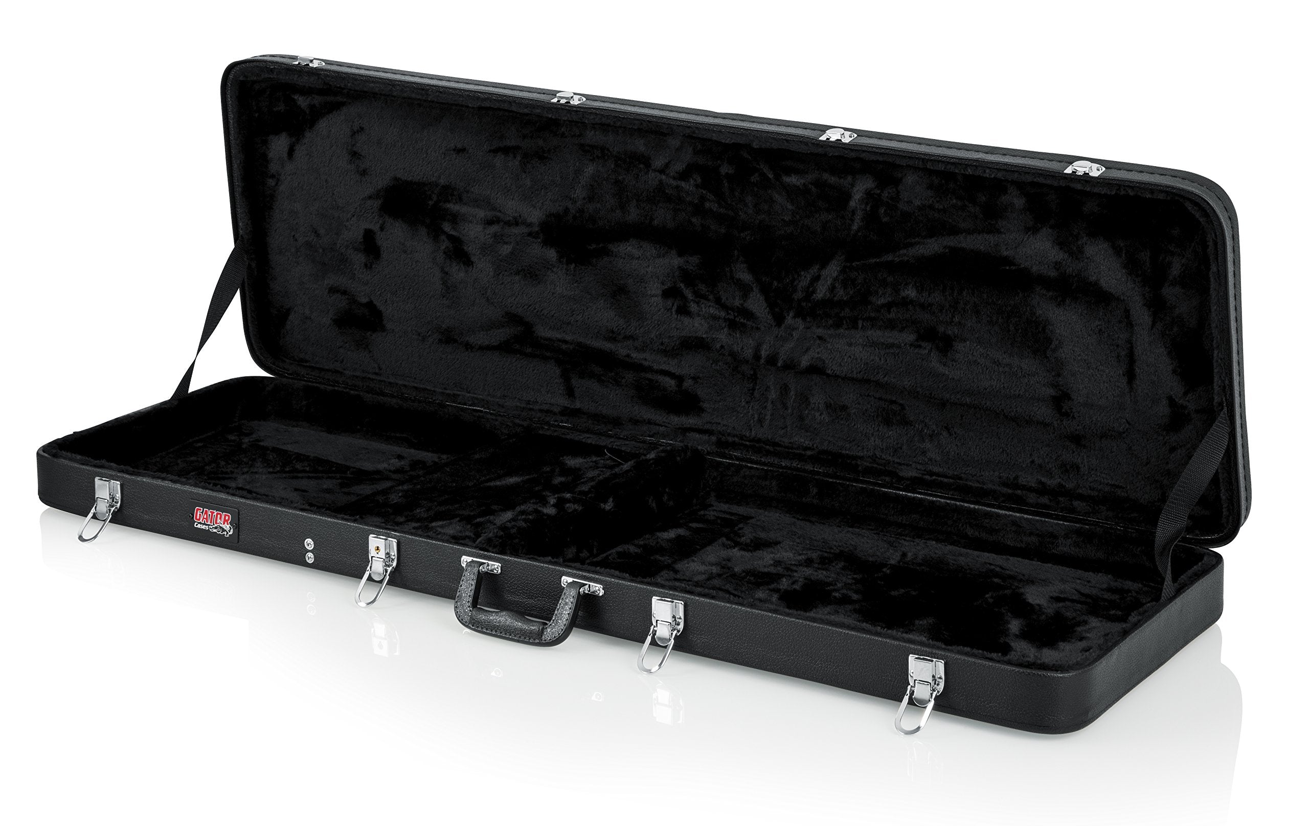 Gator Cases Hard Shell Wood Case For Electric Bass Guitars; Fits Fender Precision/Jazz Bass, & More (Gwe Bass),Black
