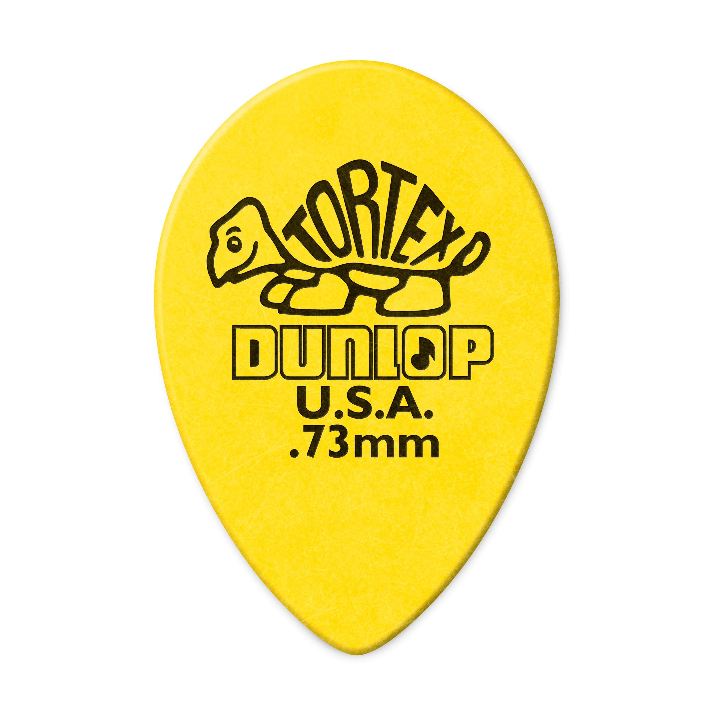 Dunlop 423R.73 Tortex Small Tear Drop, Yellow, .73Mm, 36/Bag